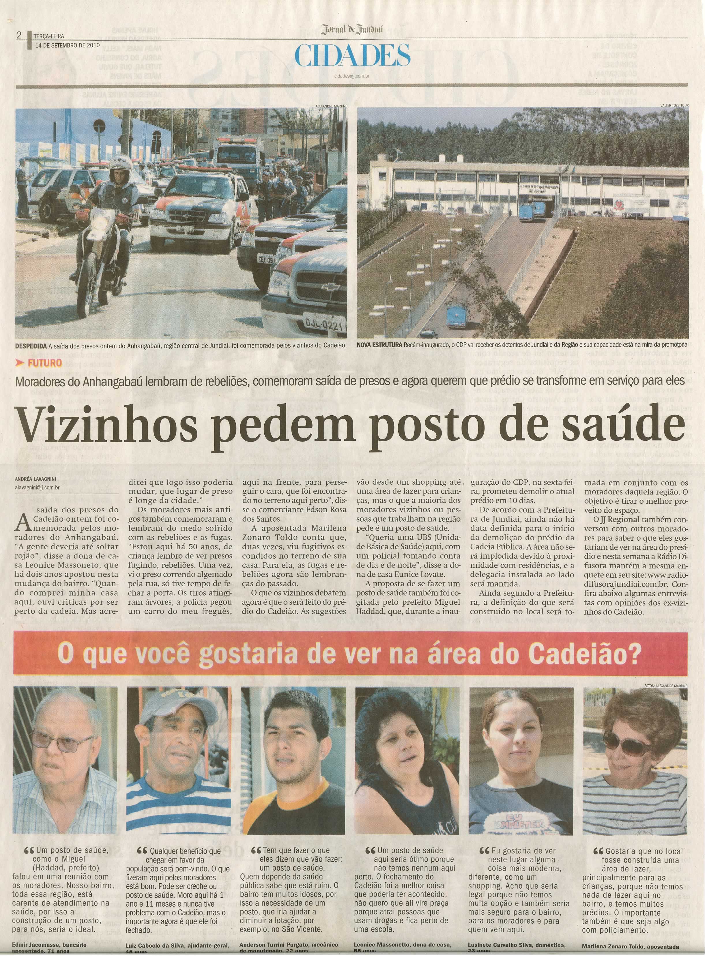 Jornal de Jundiaí - 14/09/2010
