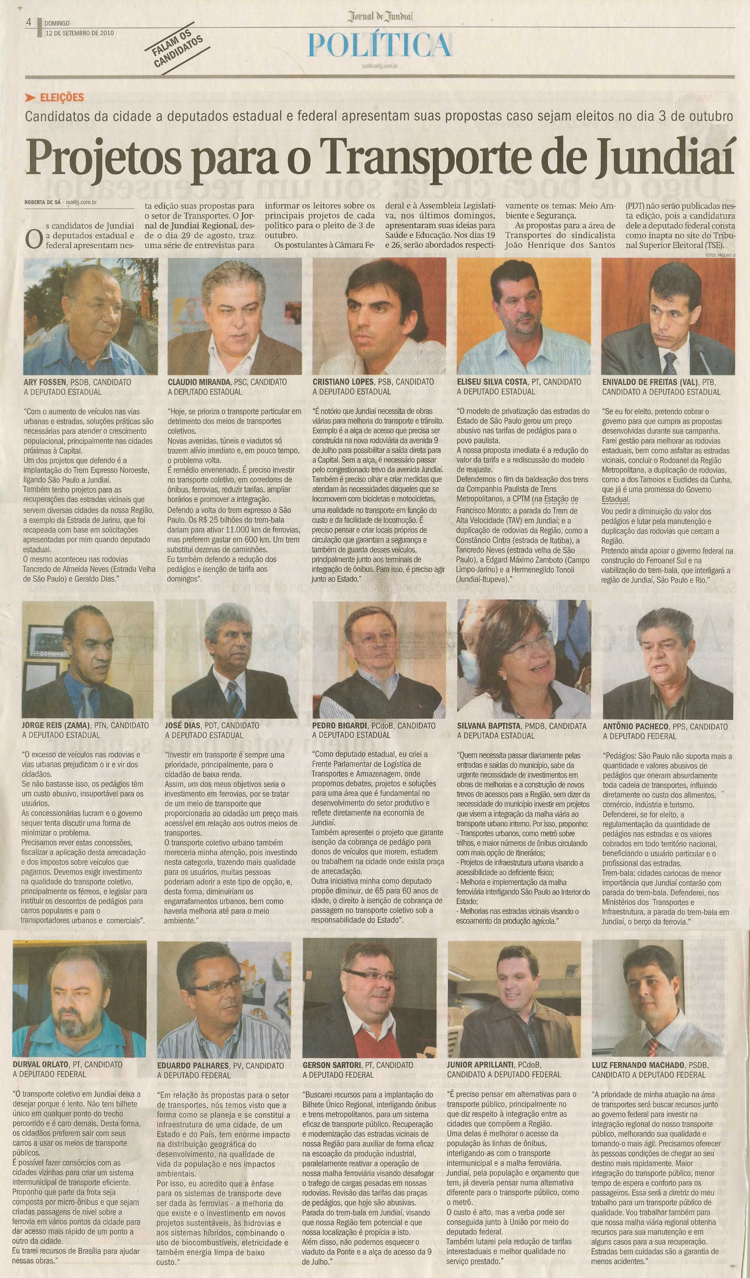 Jornal de Jundiaí - 12/09/2010