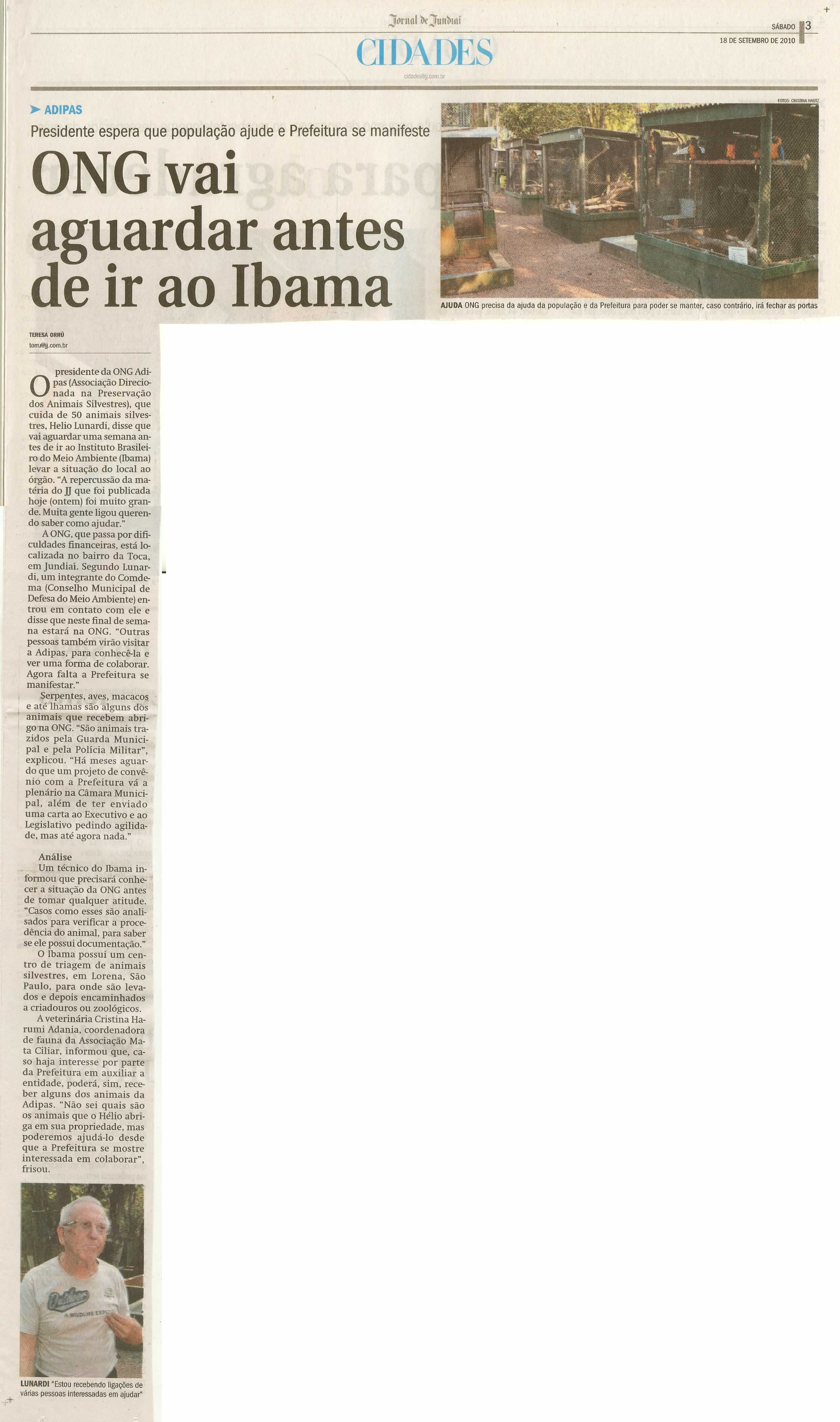 Jornal de Jundiaí - 18/09/2010