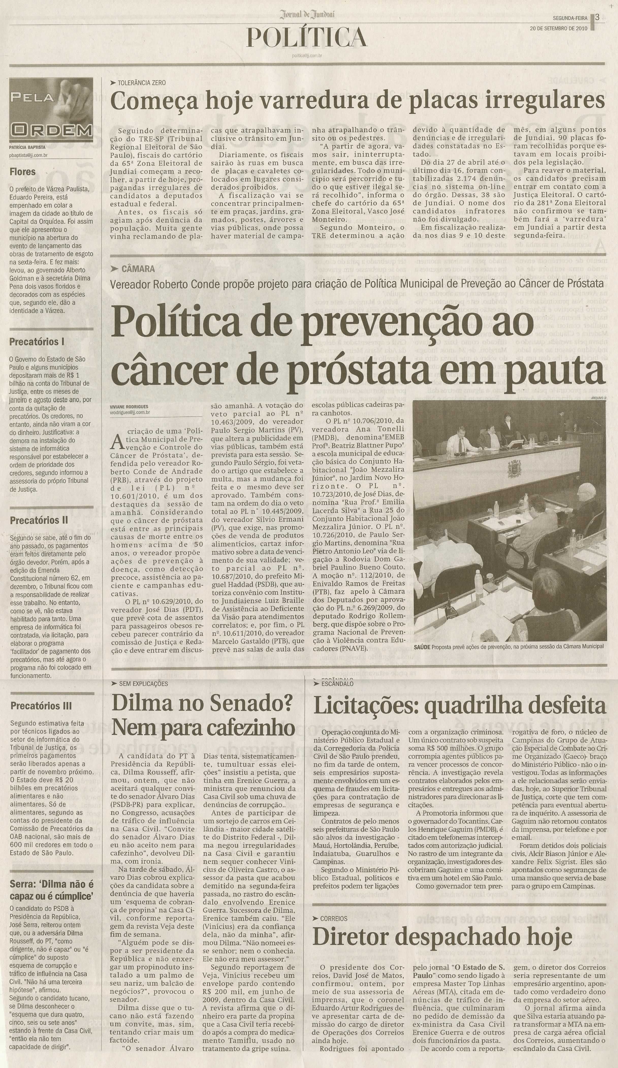 Jornal de Jundiaí - 20/09/2010