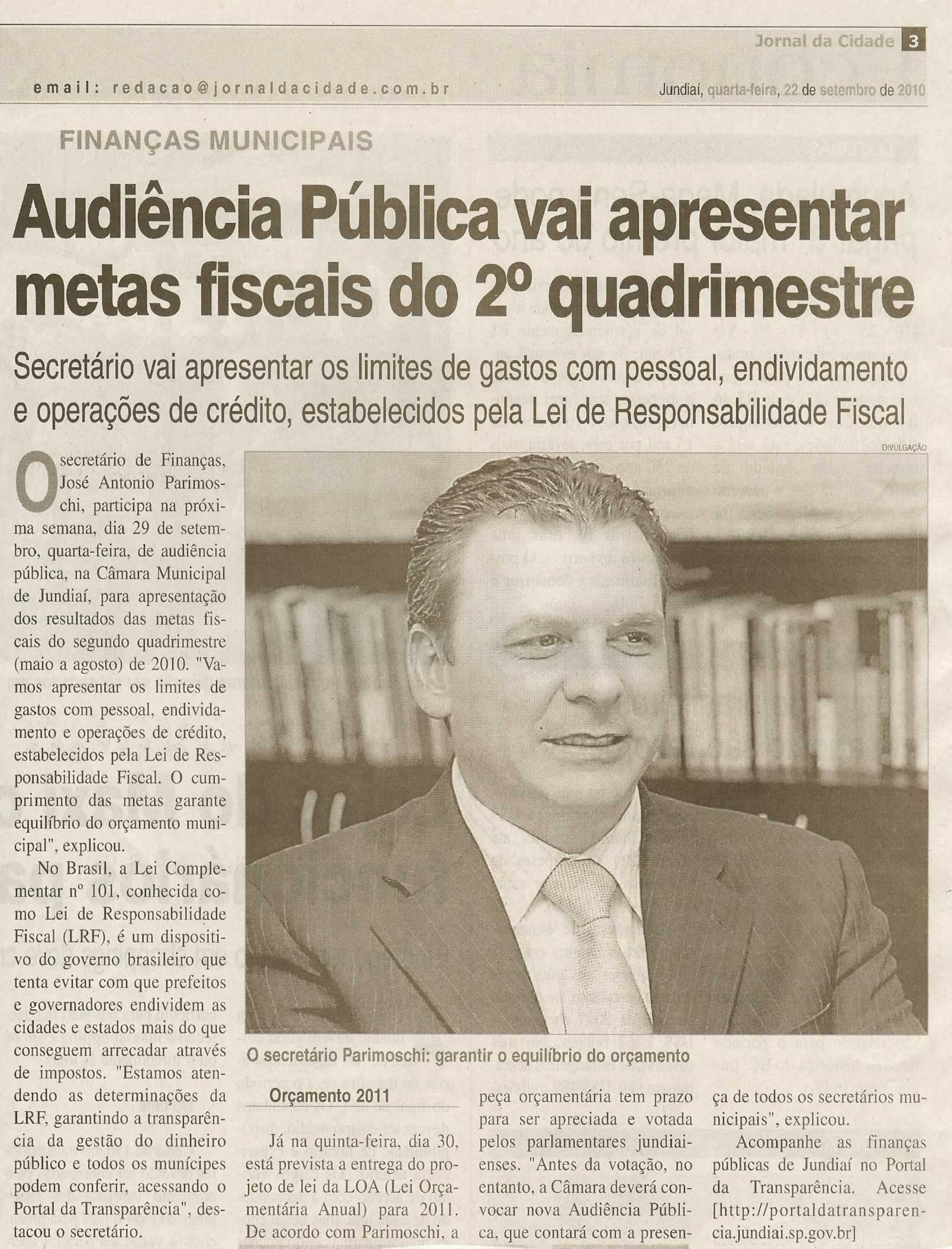 Jornal da Cidade - 22/09/2010