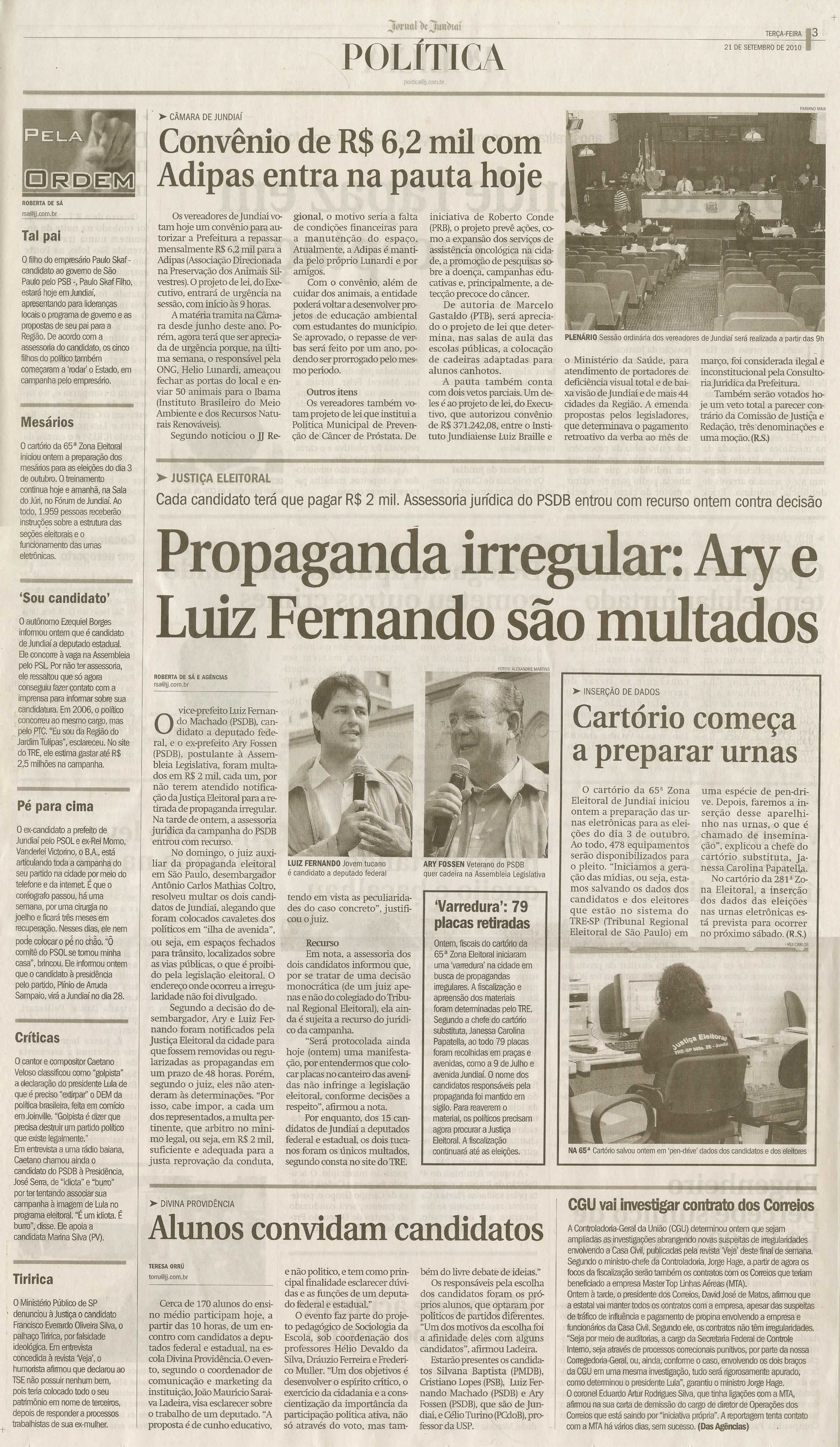 Jornal de Jundiaí - 21/09/2010