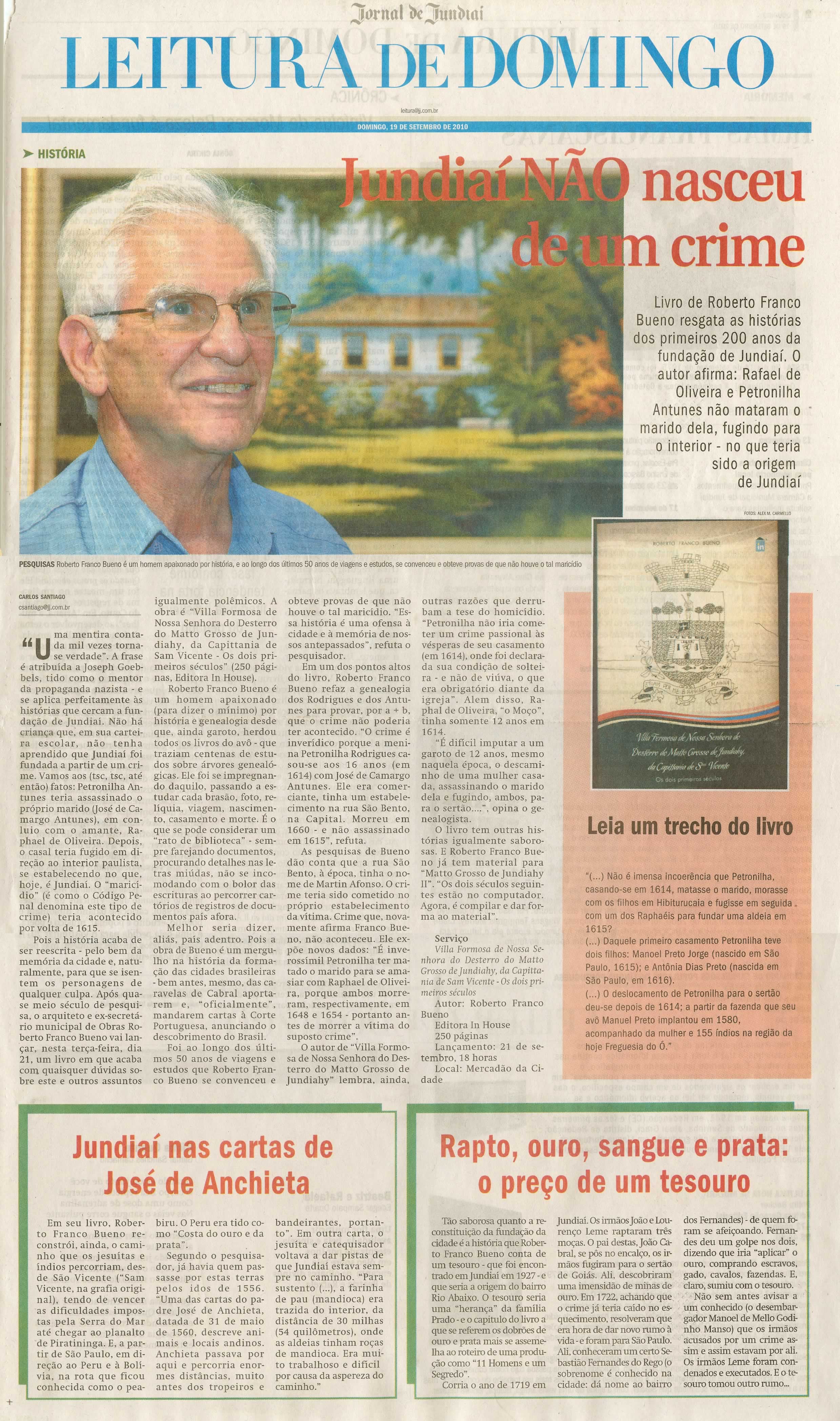 Jornal de Jundiaí - 19/09/2010