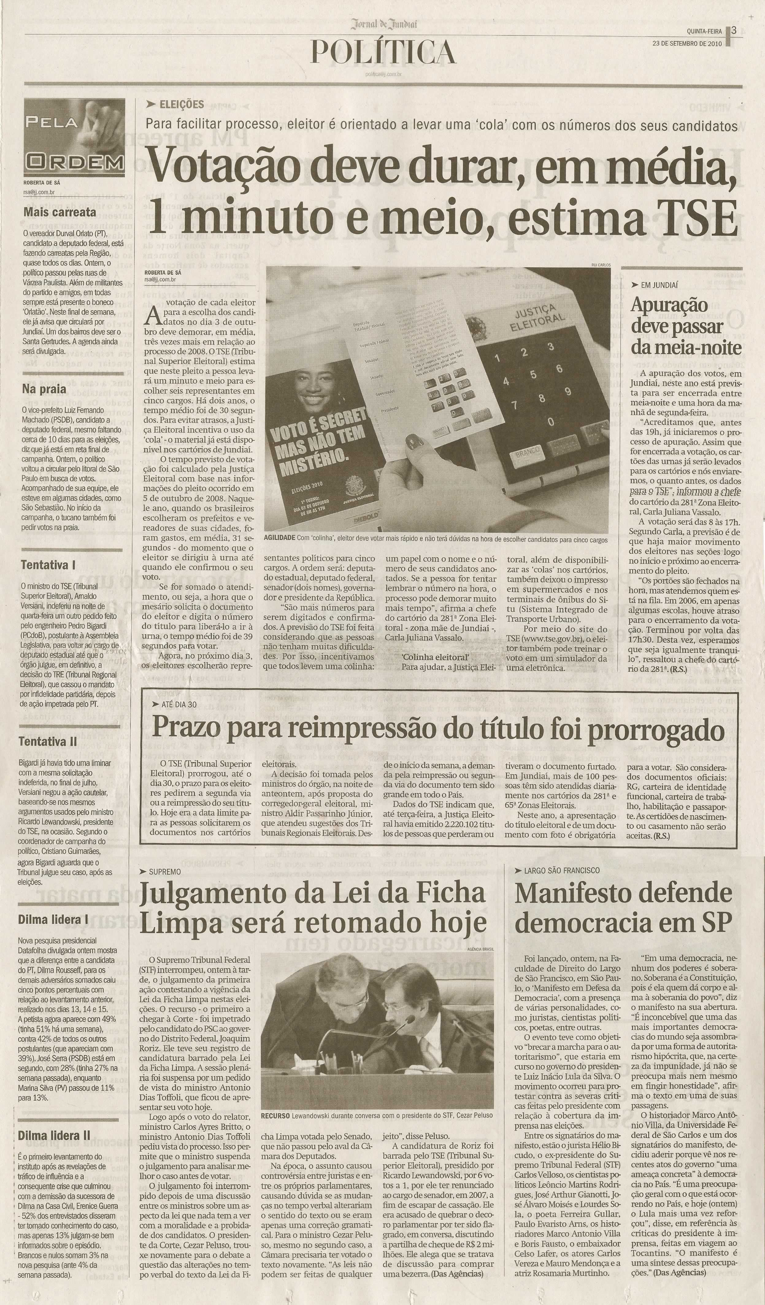 Jornal de Jundiaí - 23/09/2010
