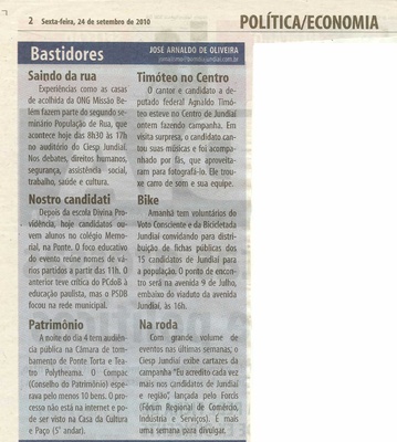 Bom Dia Jundiaí - 24/09/2010