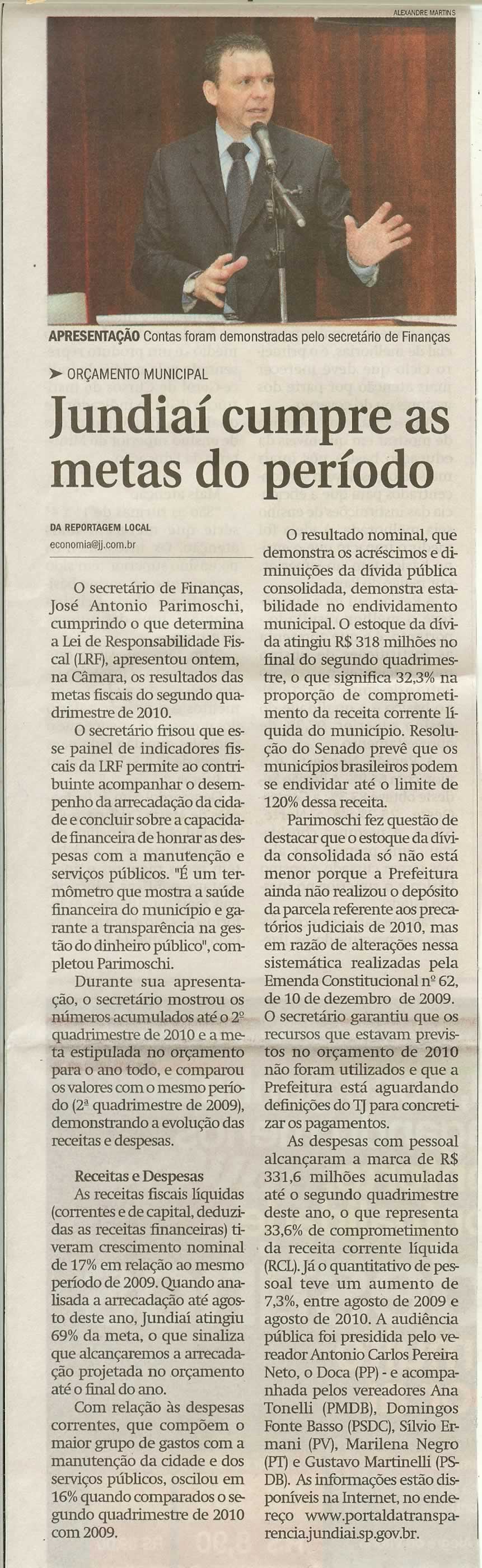 Jornal de Jundiaí - 30/09/2010