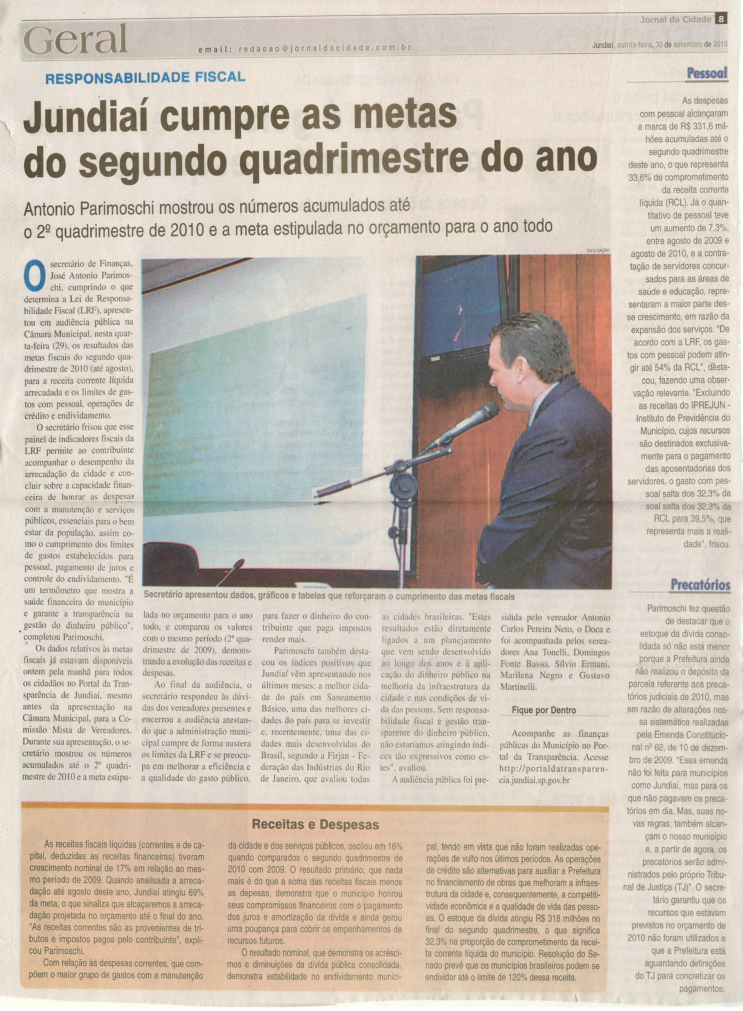 Jornal da Cidade - 30/09/2010