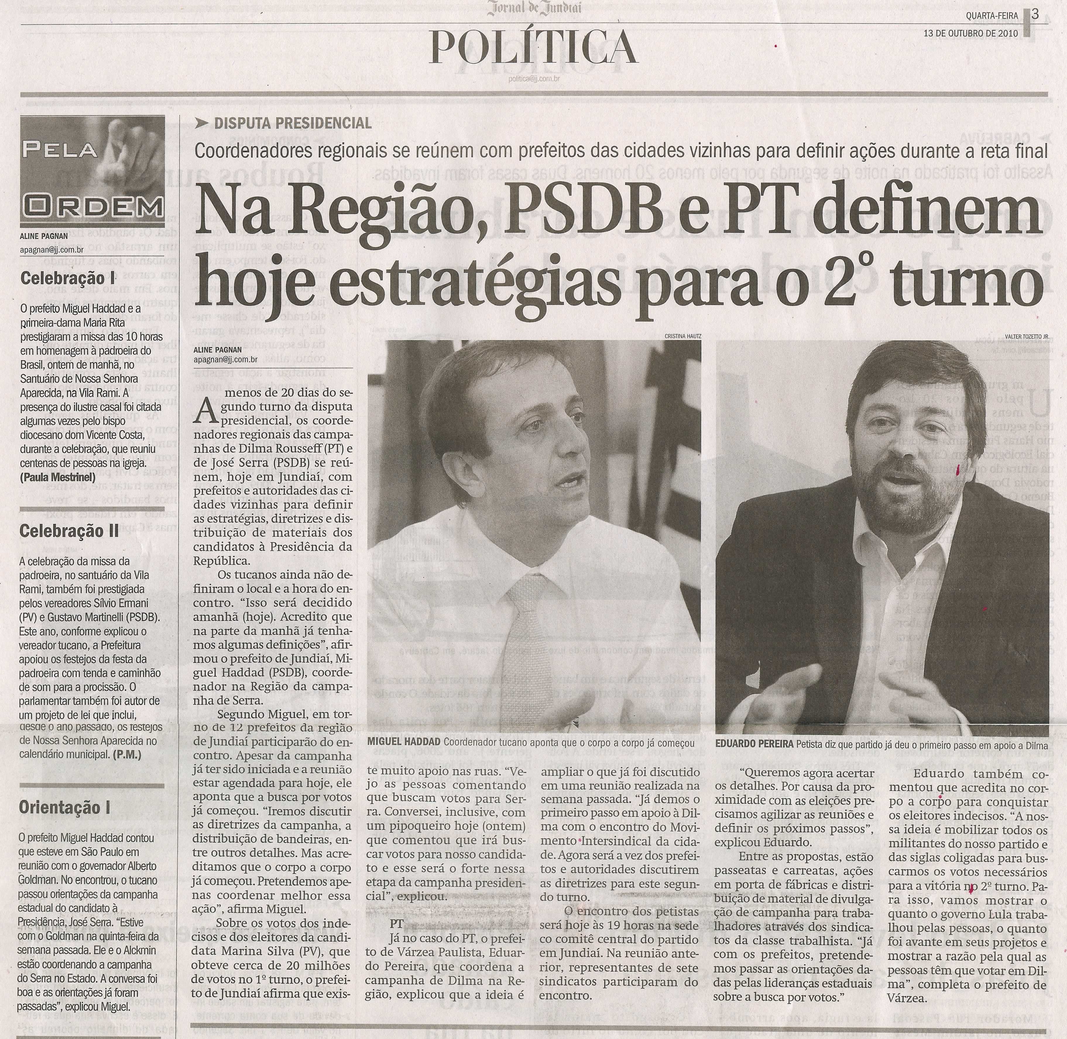 Jornal de Jundiaí - 13/10/2010