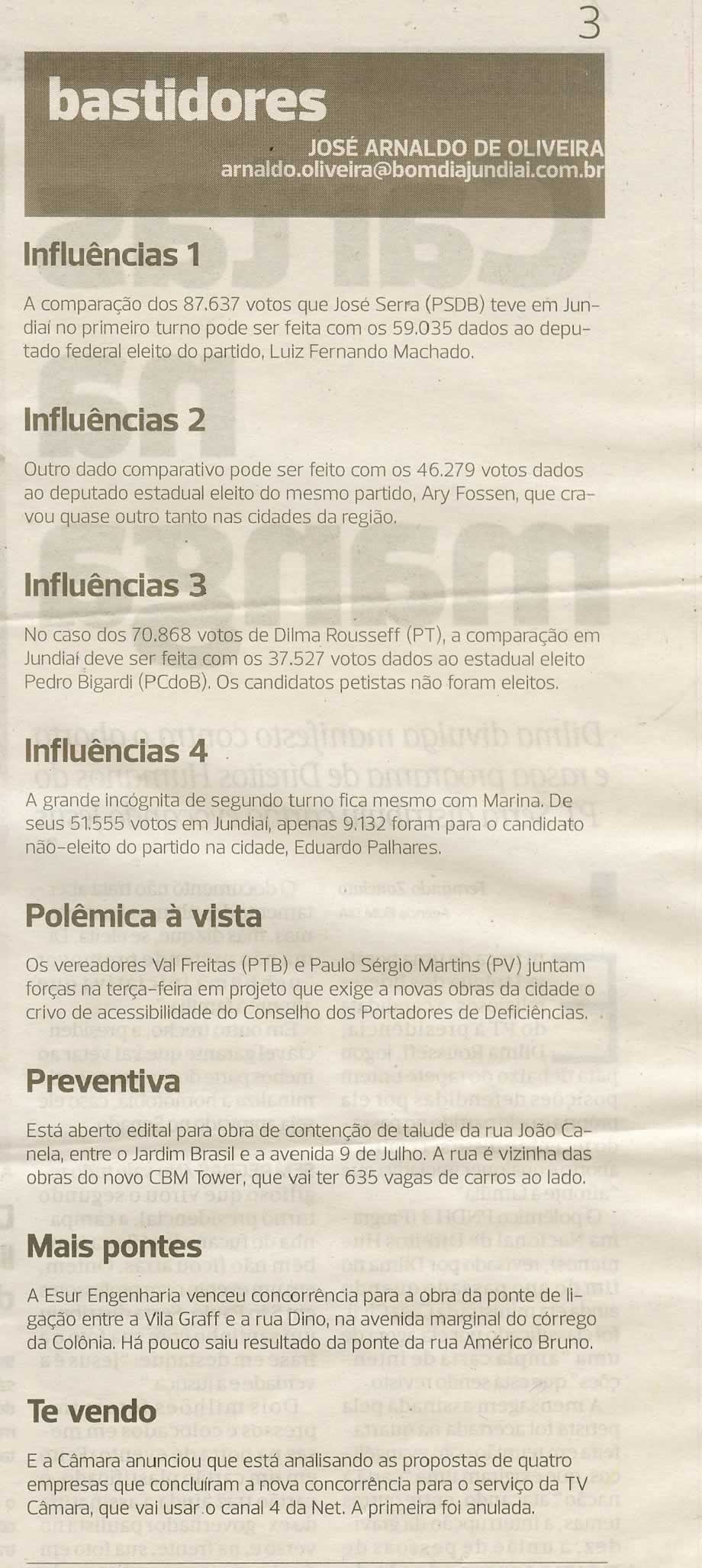 Bom Dia Jundiaí - 16/10/2010