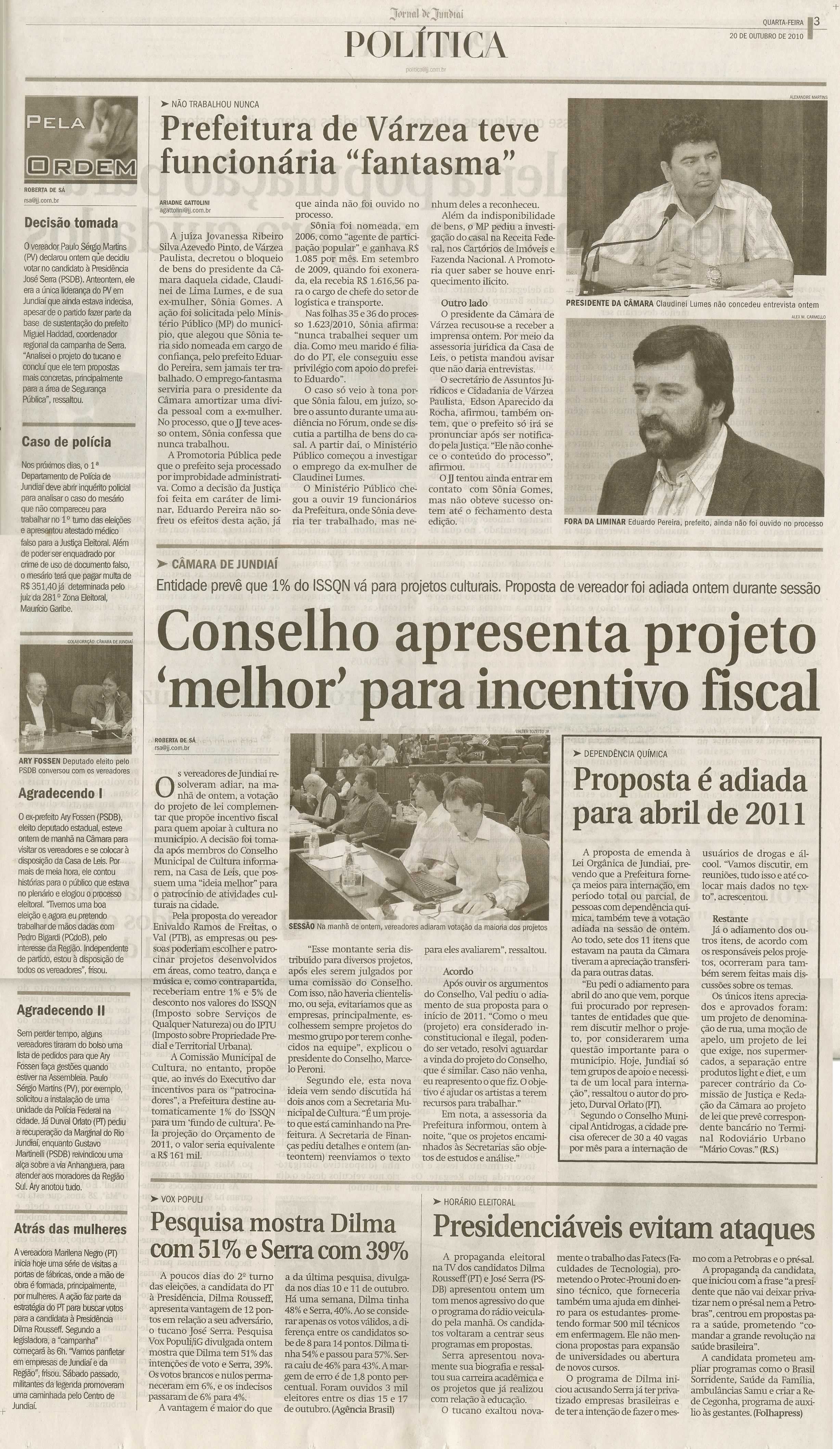 Jornal de Jundiaí - 20/10/2010