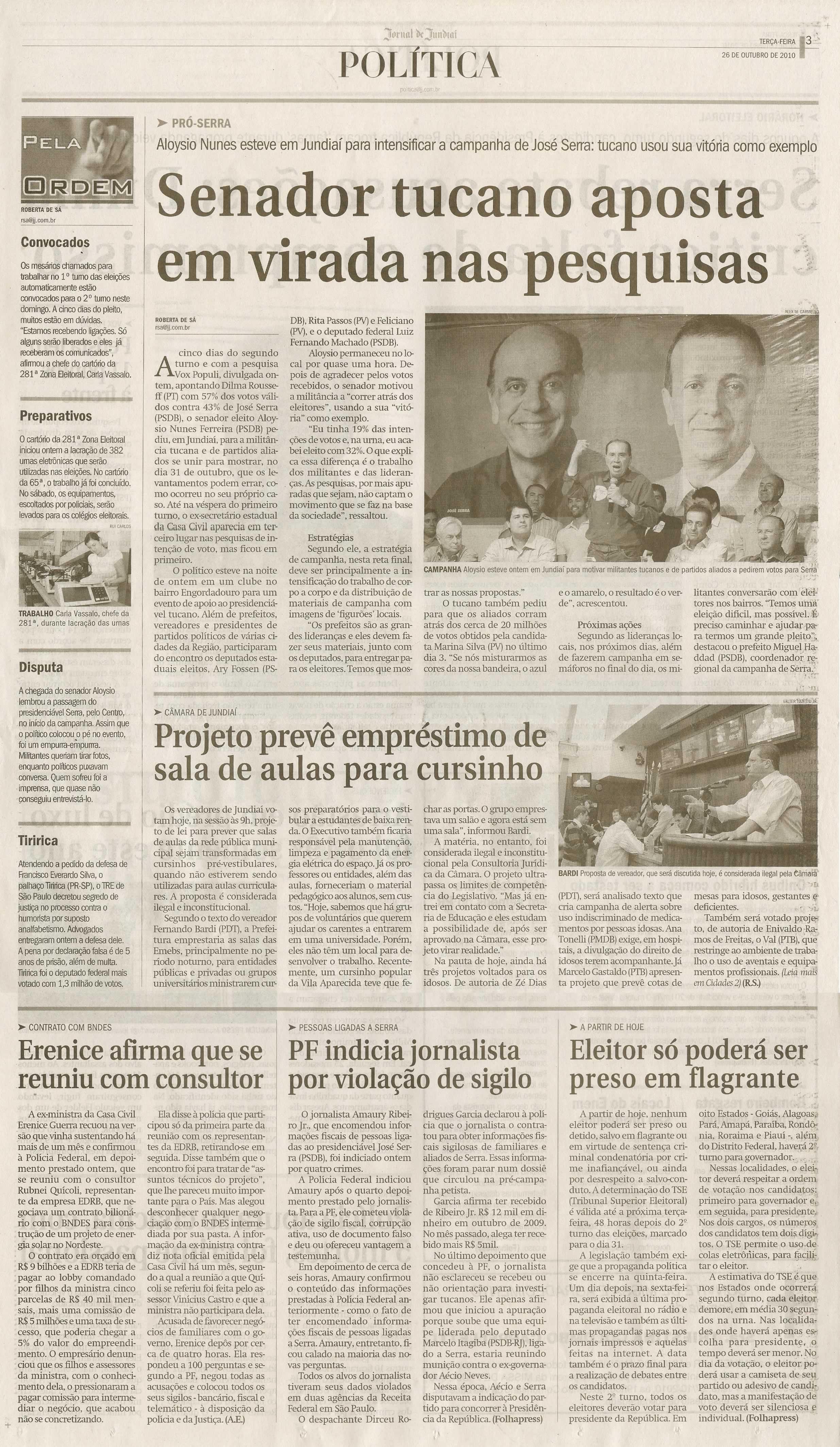 Jornal de Jundiaí - 26/10/2010