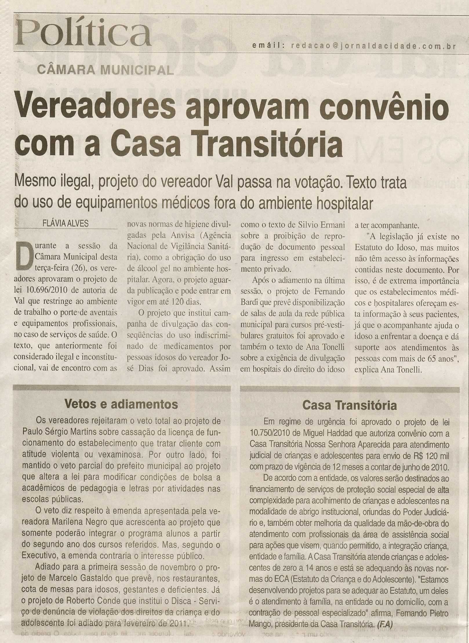 Jornal da Cidade - 27/10/2010