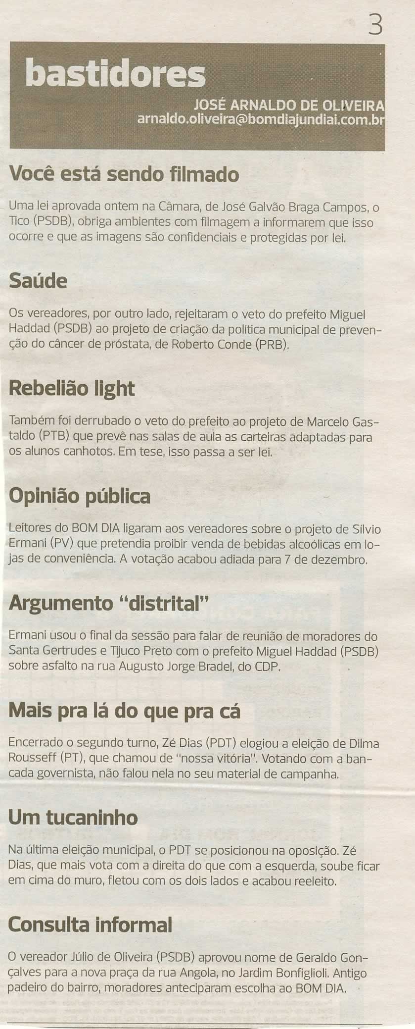 Bom Dia Jundiaí - 04/11/2010