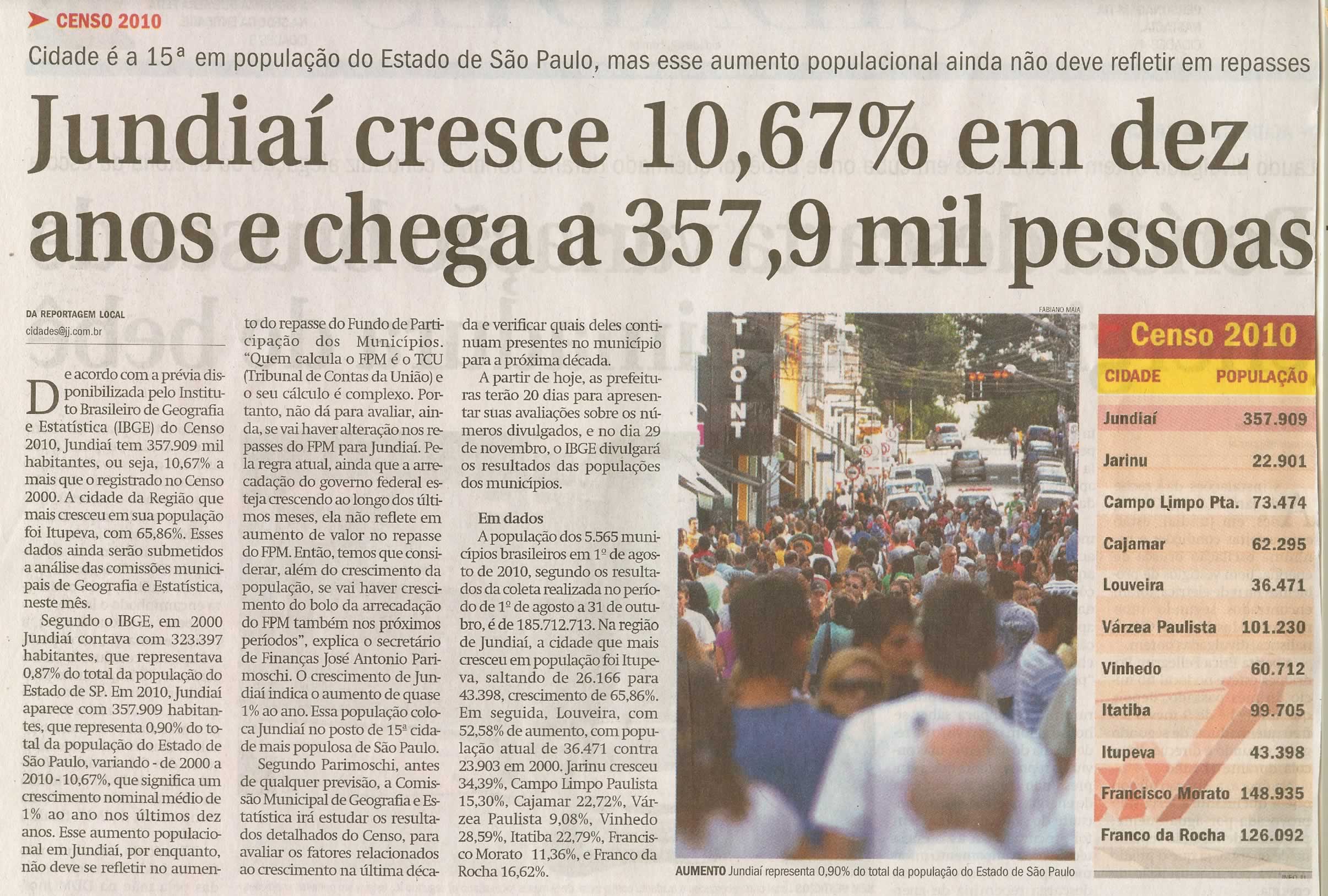 Jornal de Jundiaí - 05/11/2010