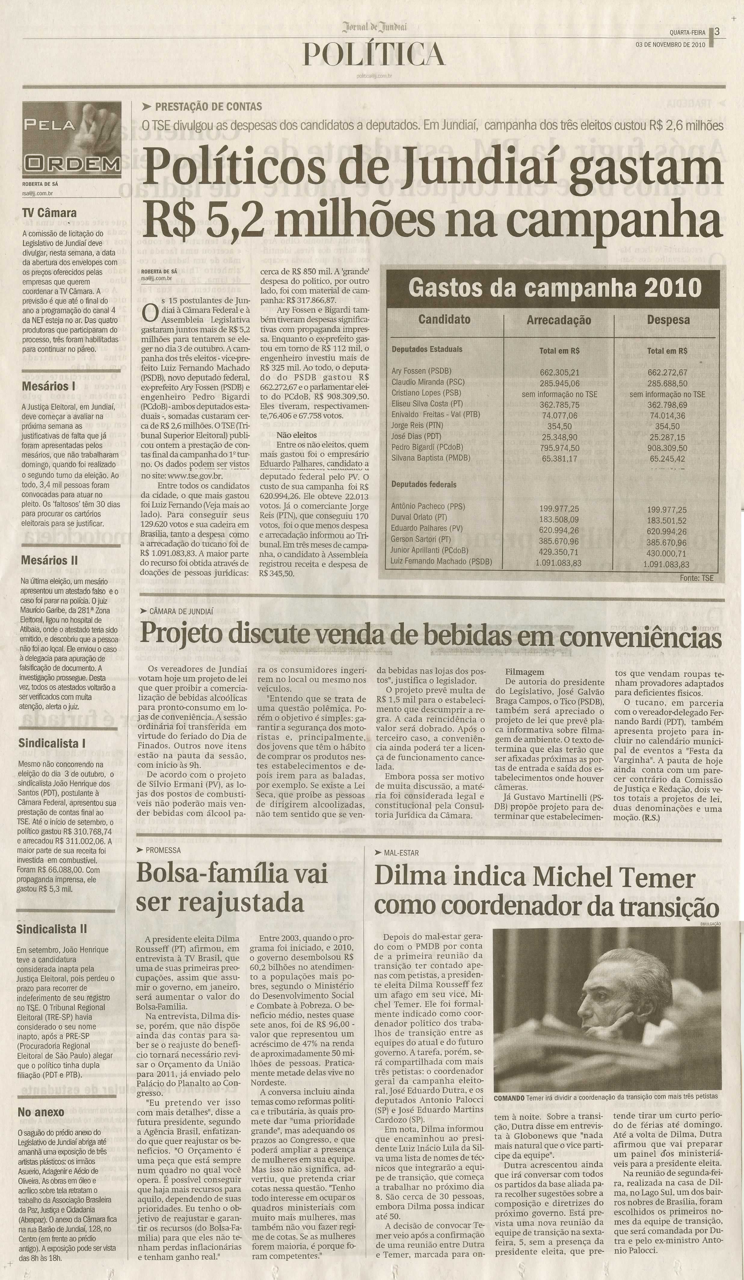 Jornal de Jundiaí - 03/11/2010