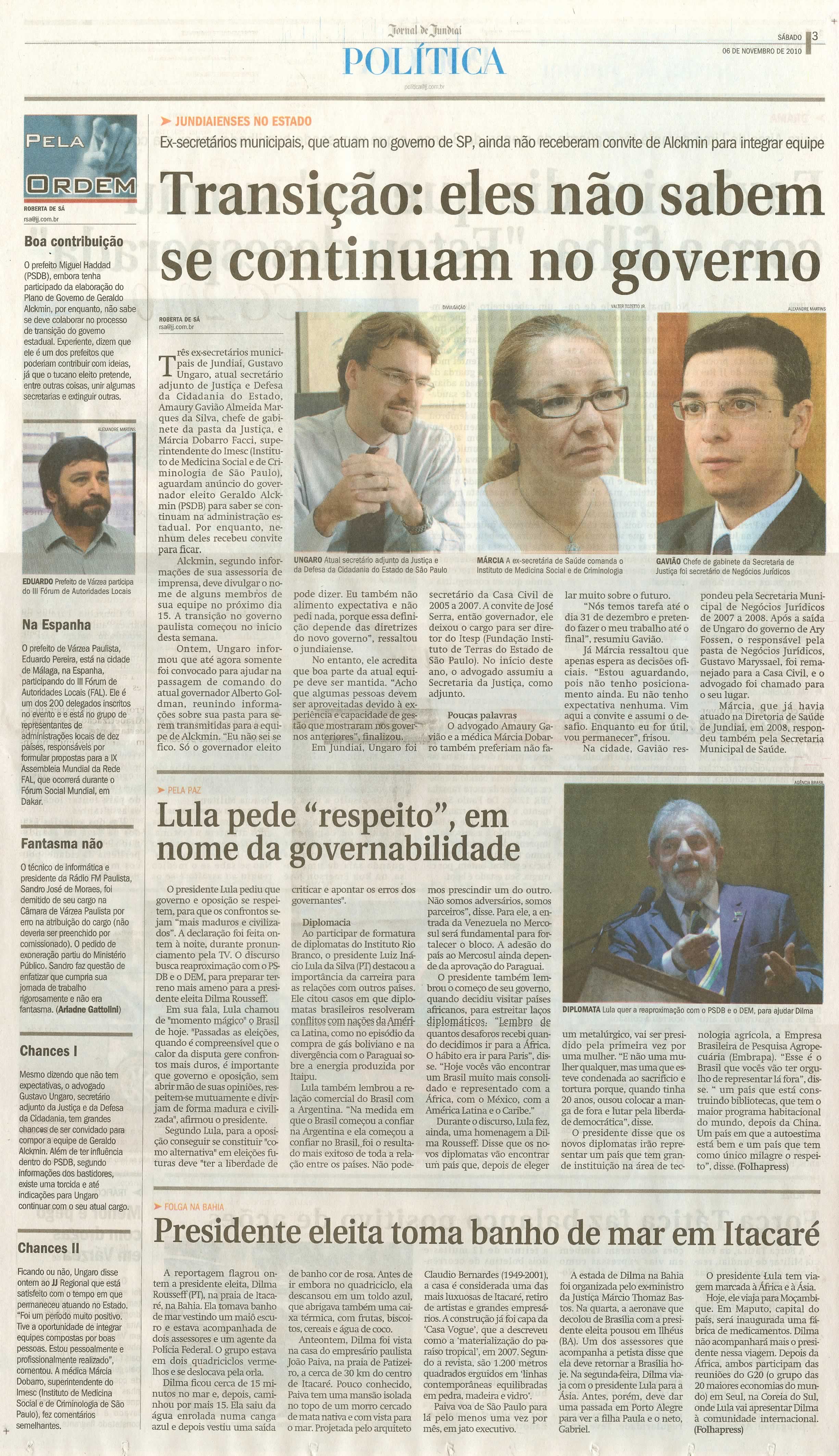 Jornal de Jundiaí - 06/11/2010