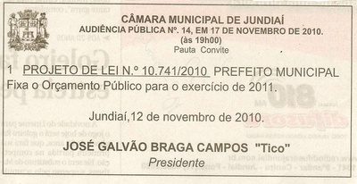 Jornal de Jundiaí - 13/11/2010