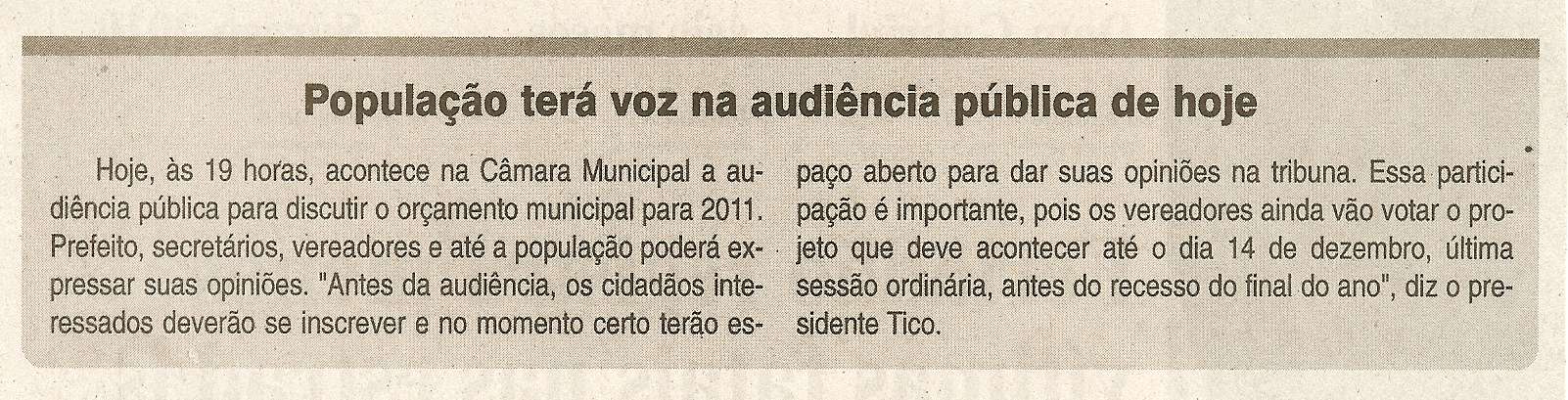Jornal da Cidade - 17/11/2010