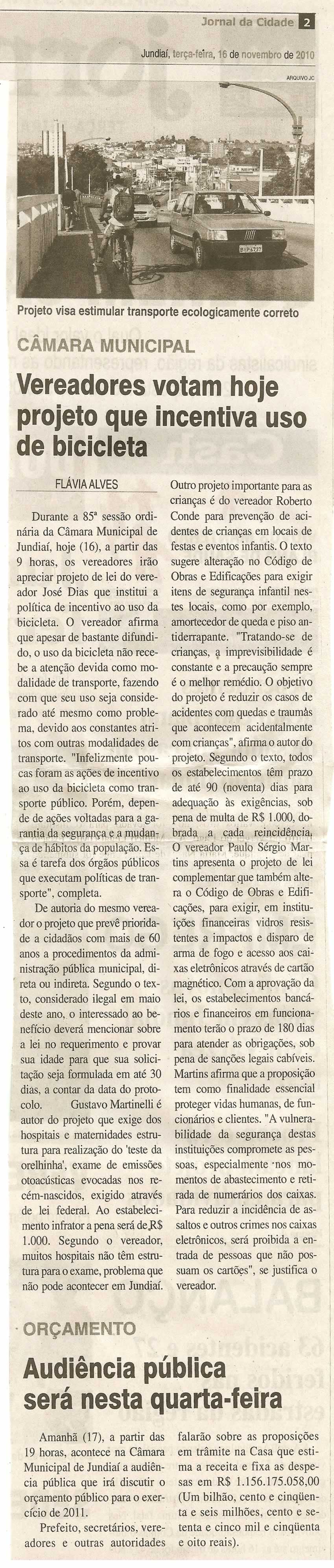 Jornal da Cidade - 16/11/2010