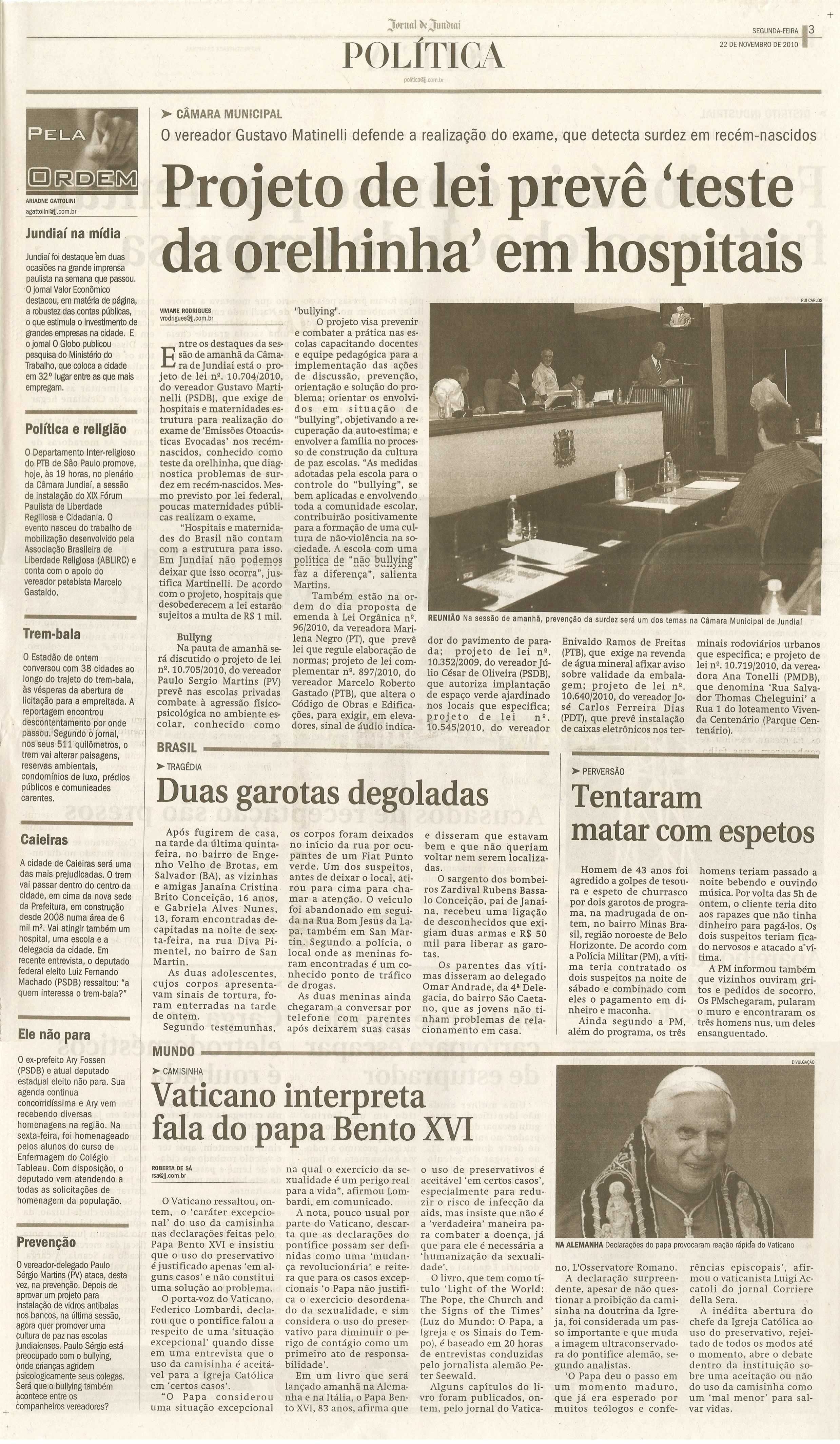 Jornal de Jundiaí - 22/11/2010