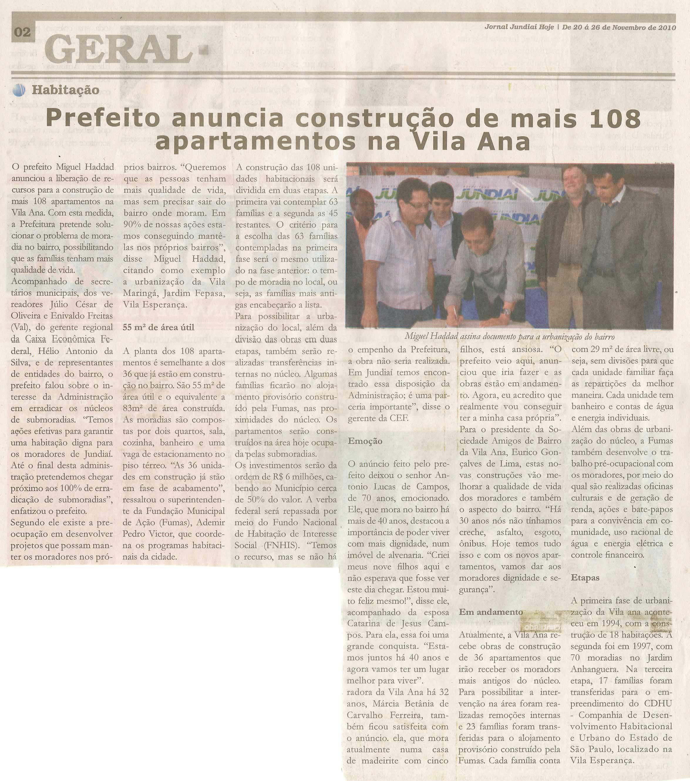 Jundiaí Hoje - 20/11/2010