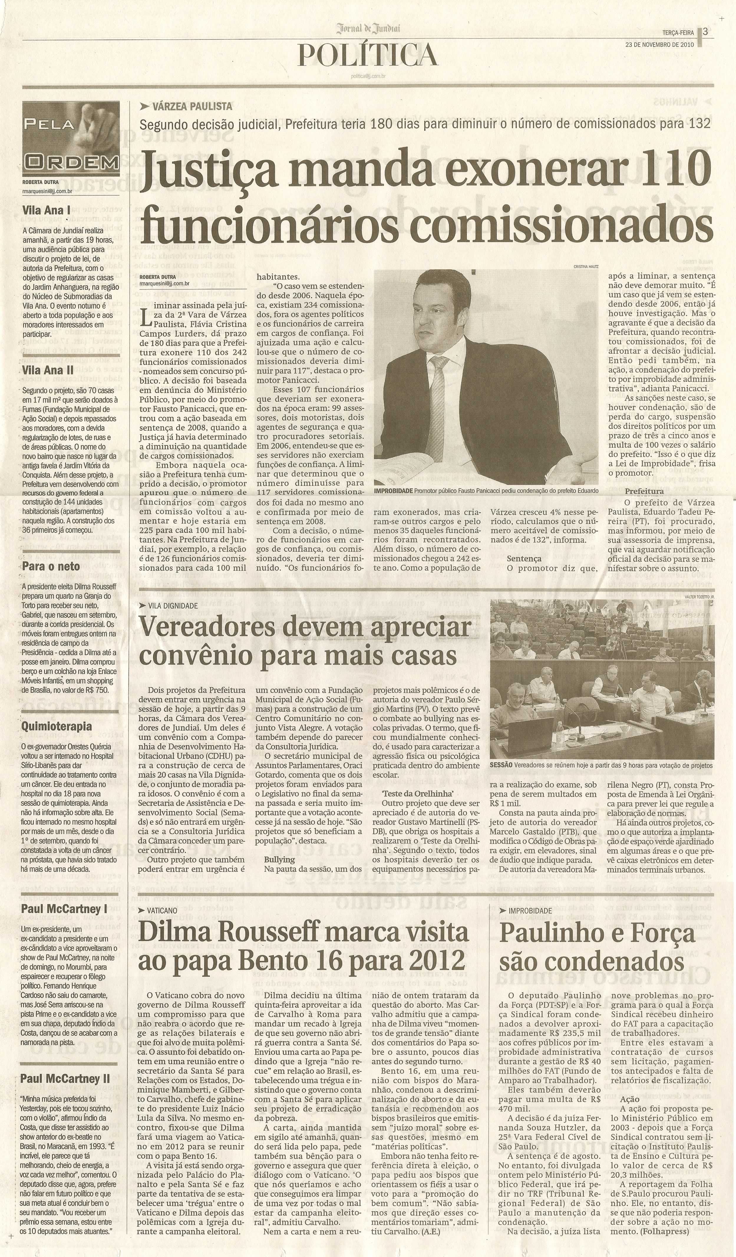 Jornal de Jundiaí - 23/11/2010