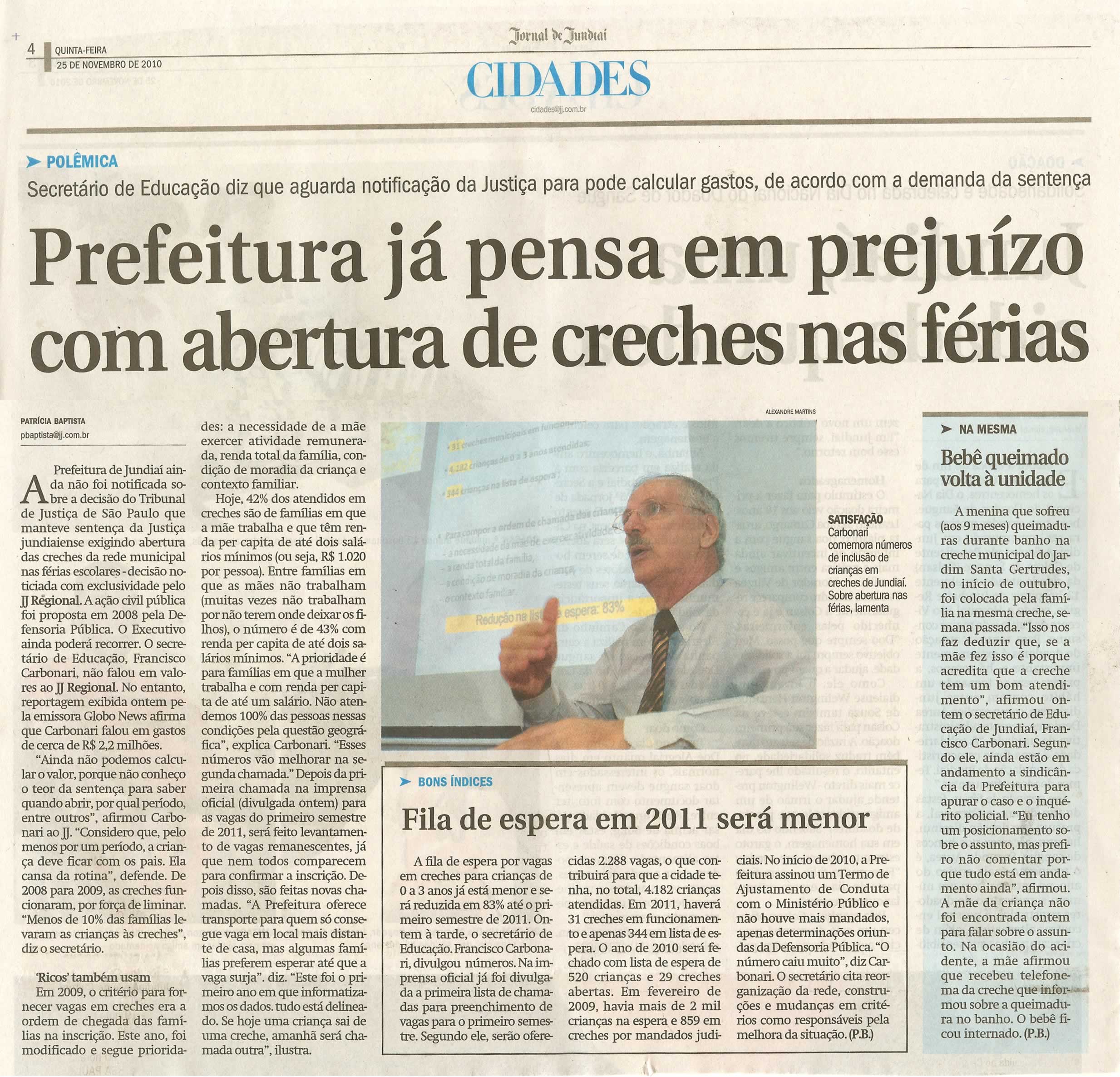 Jornal de Jundiaí - 25/11/2010