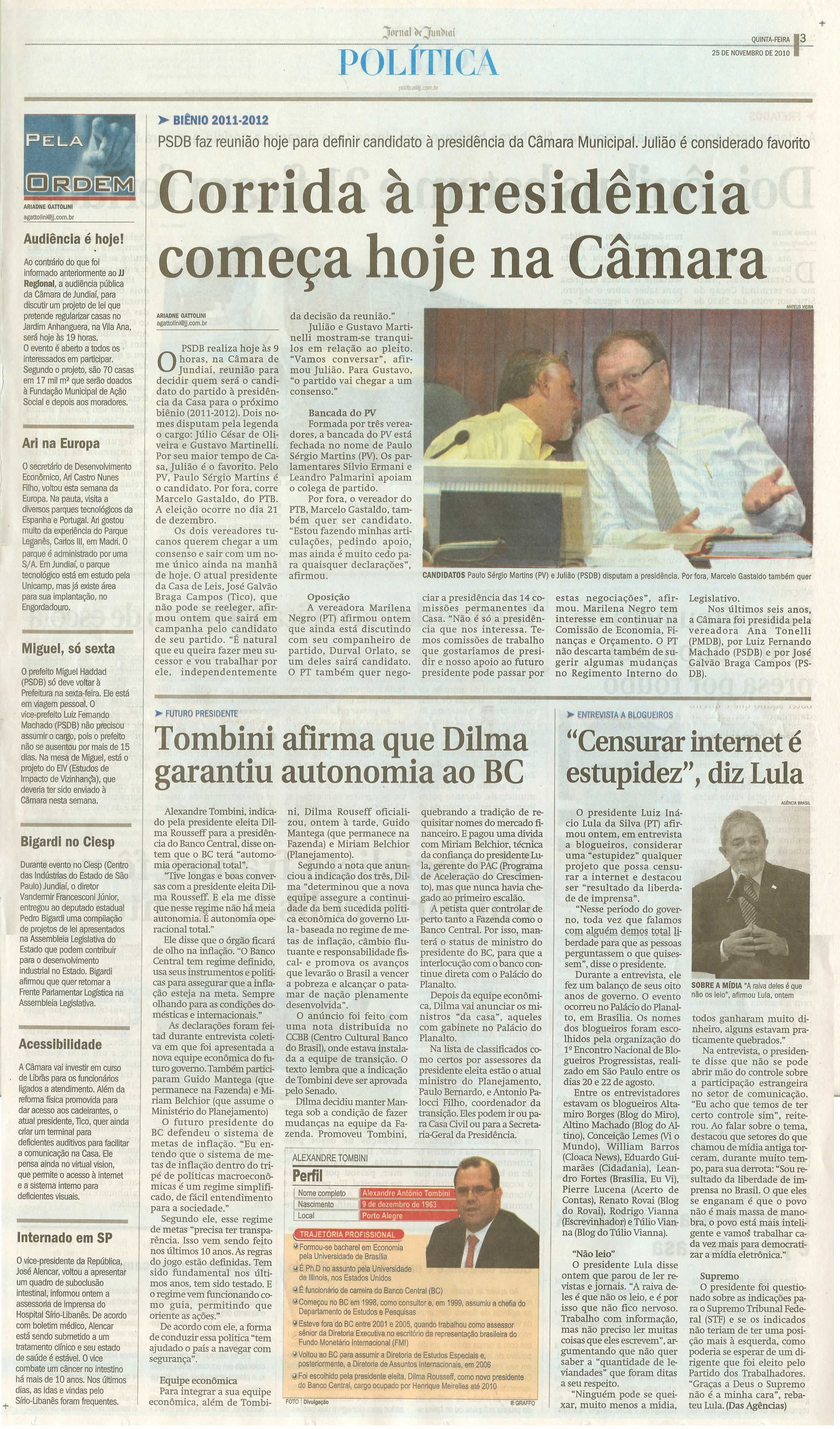Jornal de Jundiaí - 25/11/2010