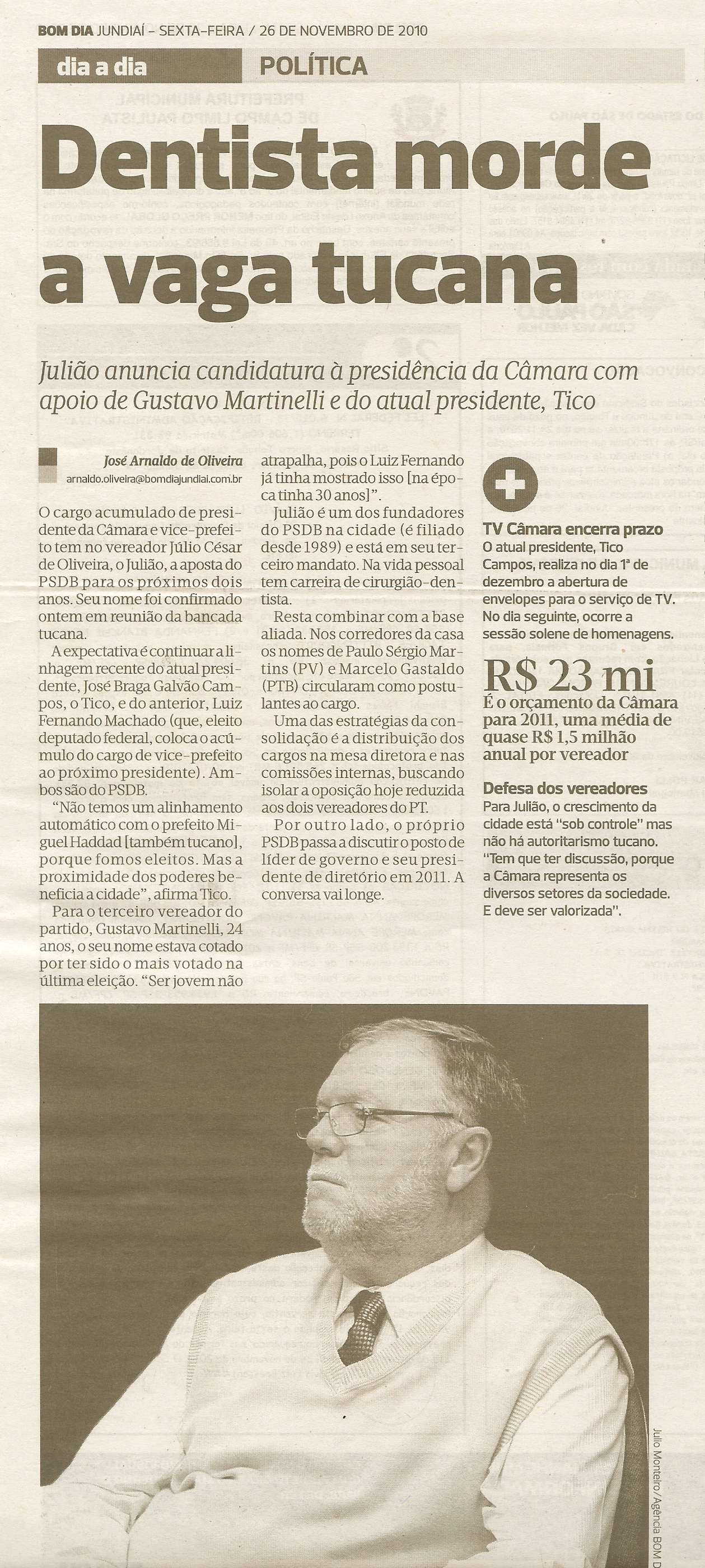 Bom Dia Jundiaí - 26/11/2010