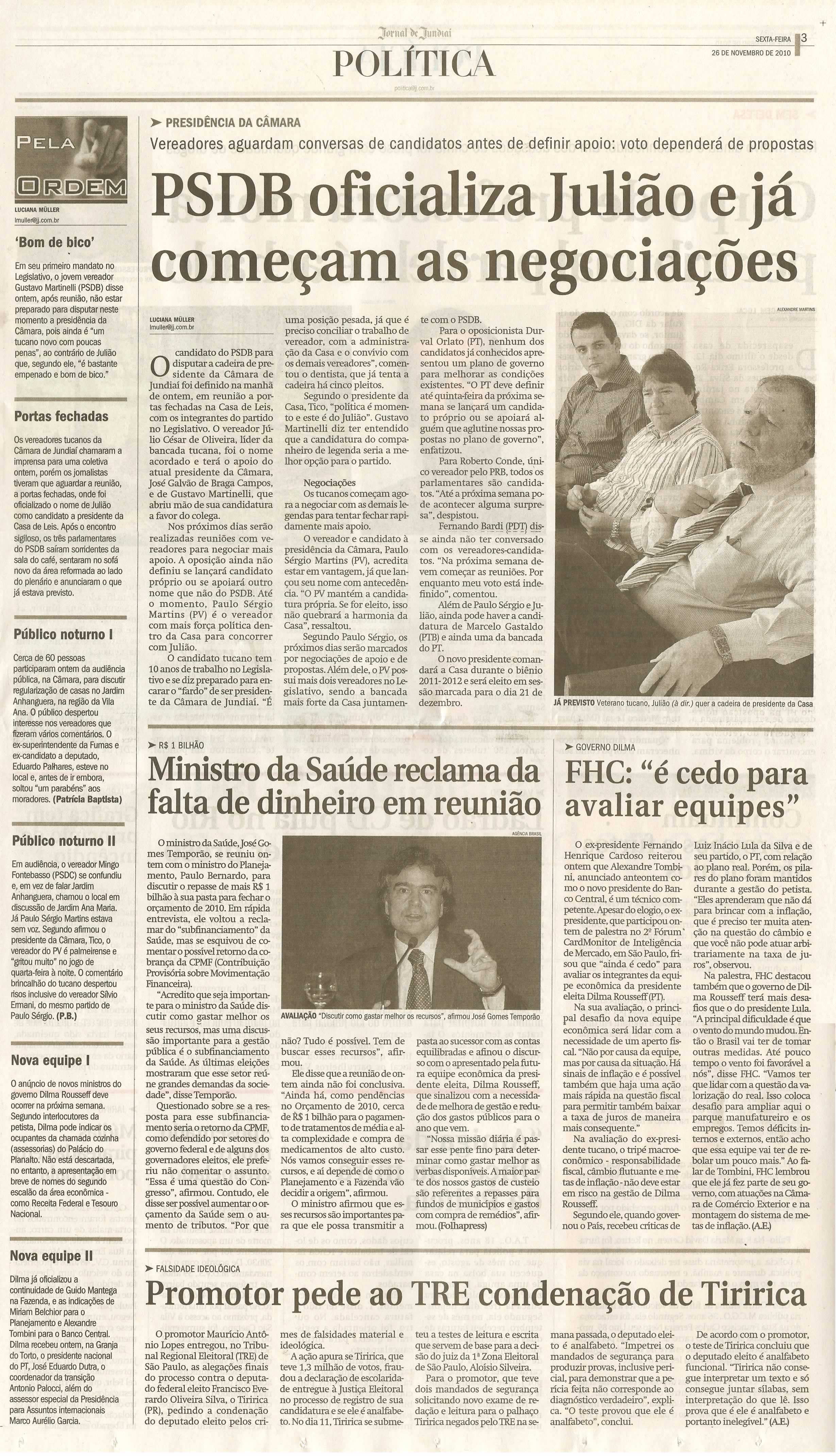 Jornal de Jundiaí - 26/11/2010