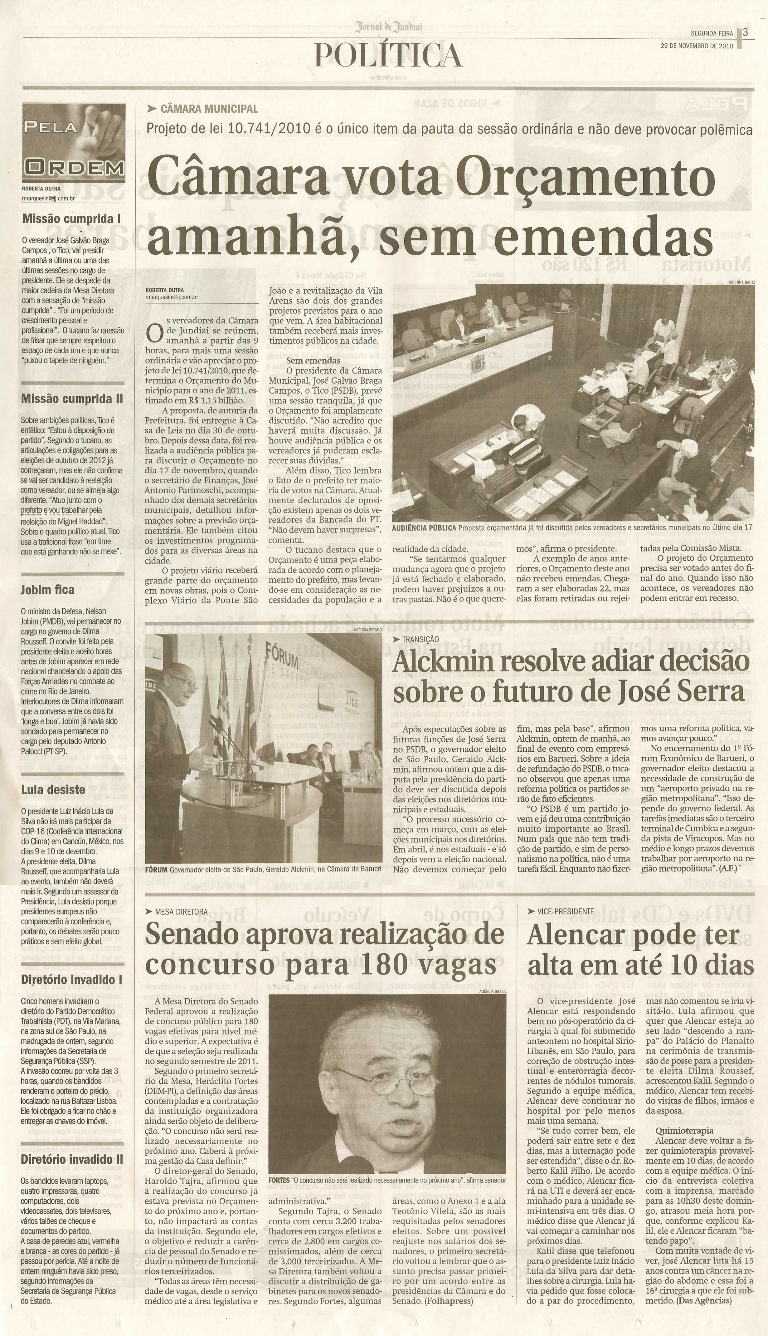 Jornal de Jundiaí - 29/11/2010