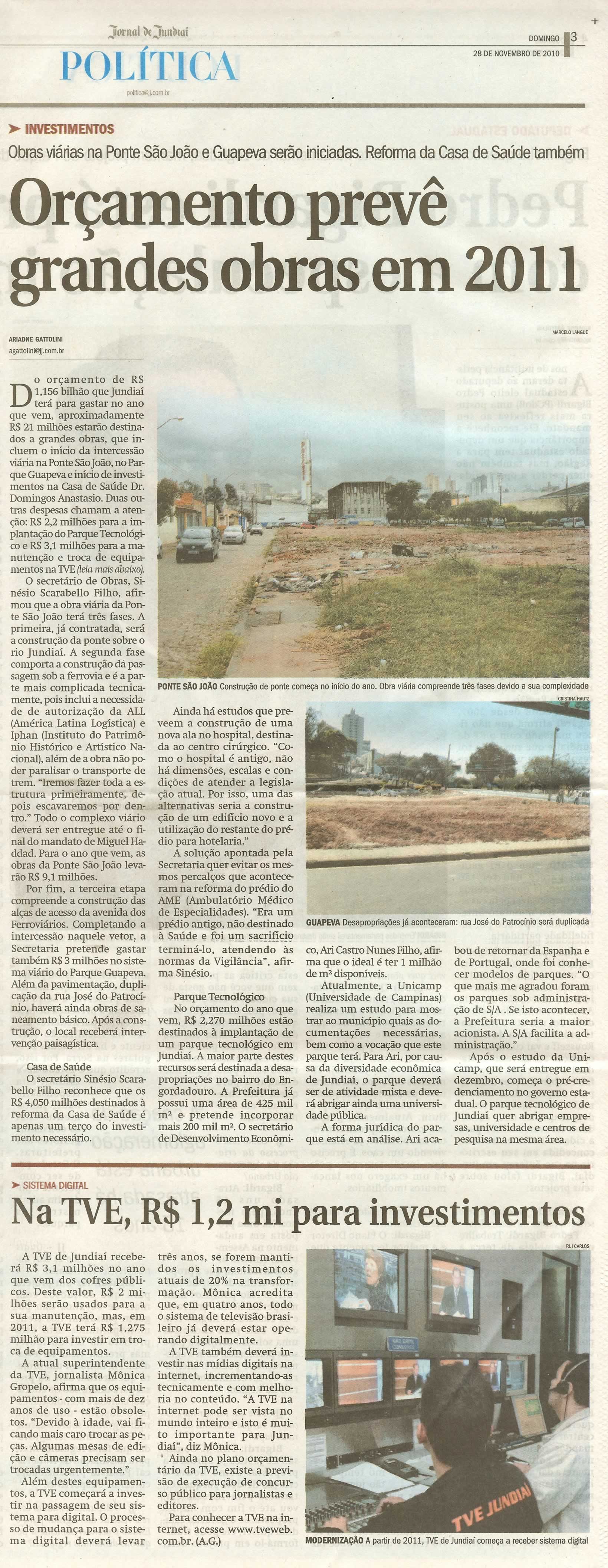 Jornal de Jundiaí - 28/11/2010