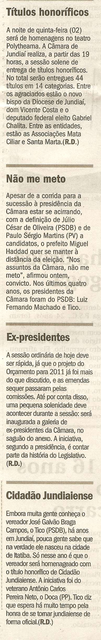 Jornal de Jundiaí - 30/11/2010