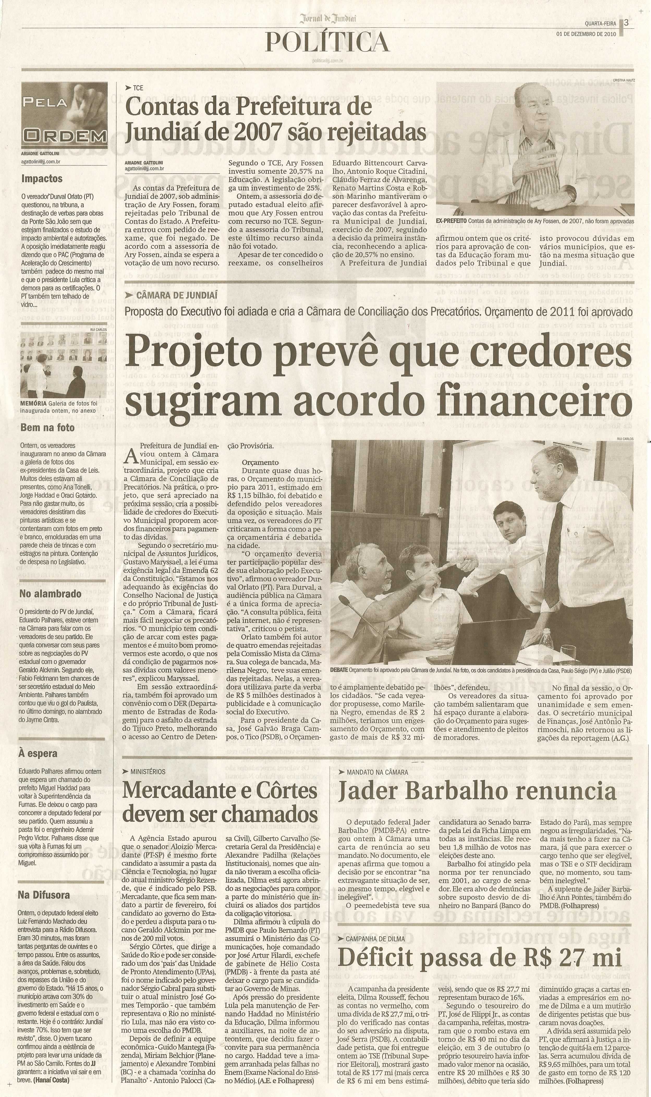 Jornal de Jundiaí - 01/12/2010