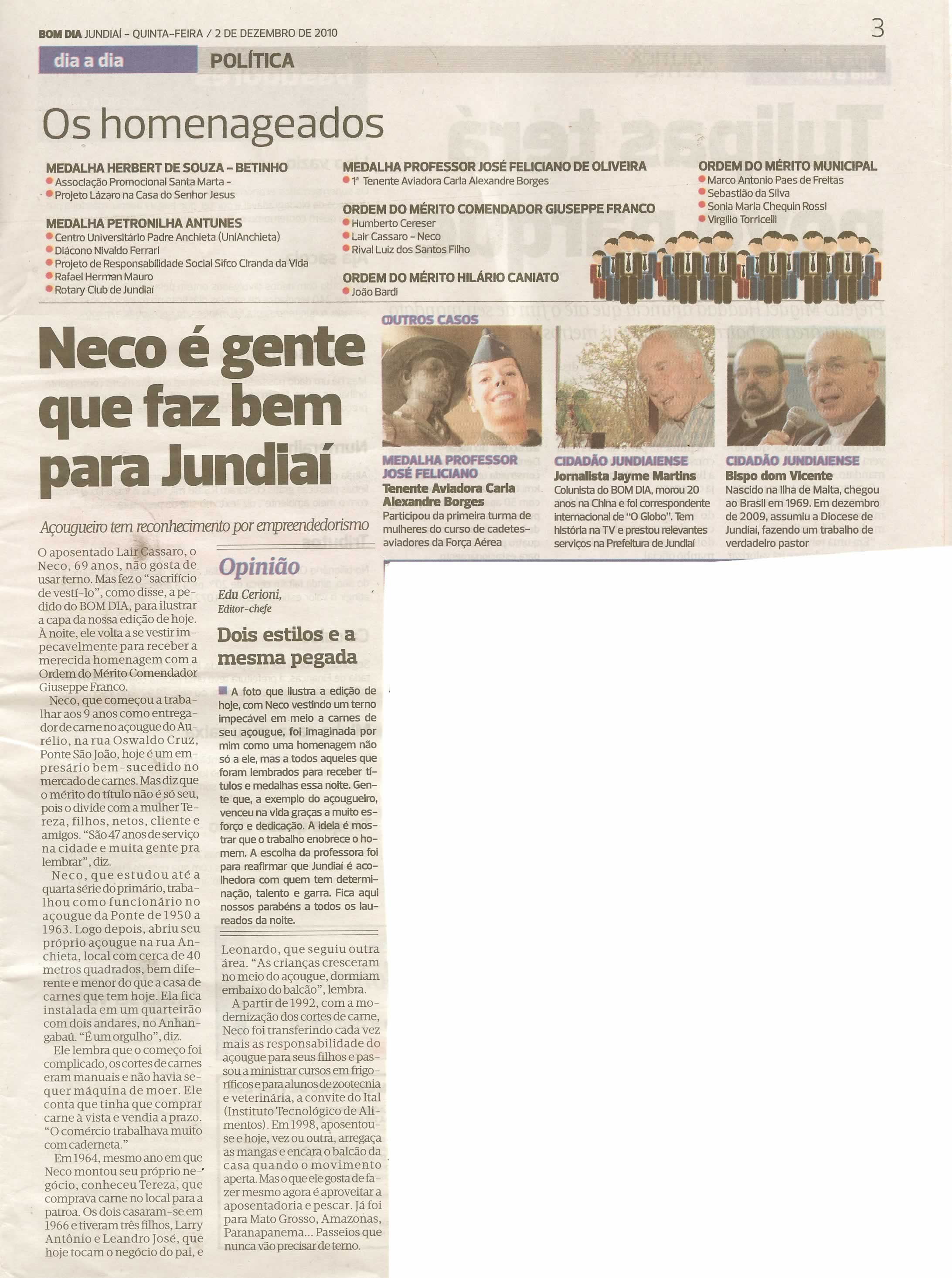 Bom Dia Jundiaí - 02/12/2010