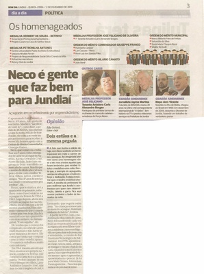 Bom Dia Jundiaí - 02/12/2010