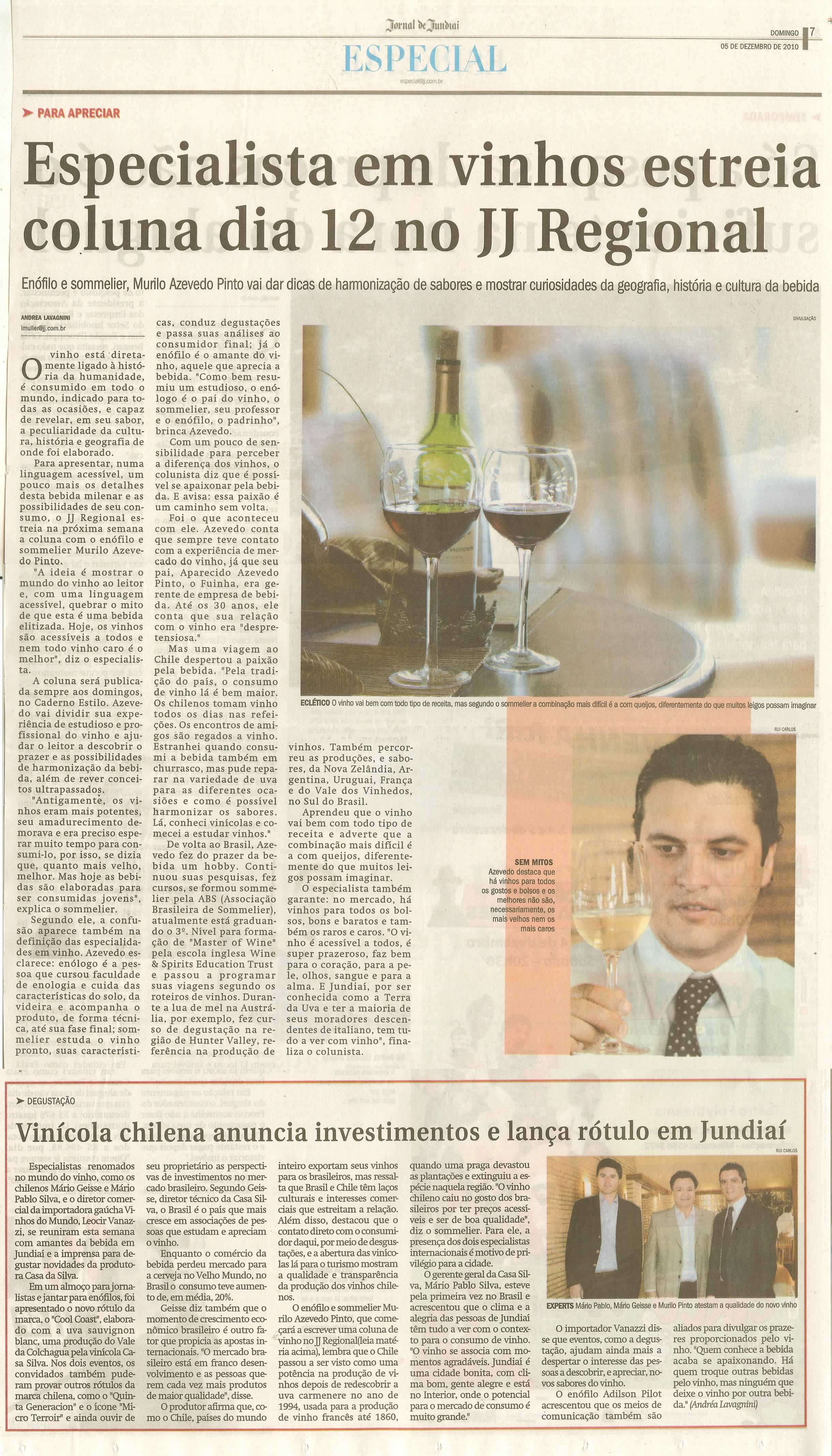 Jornal de Jundiaí - 05/12/2010