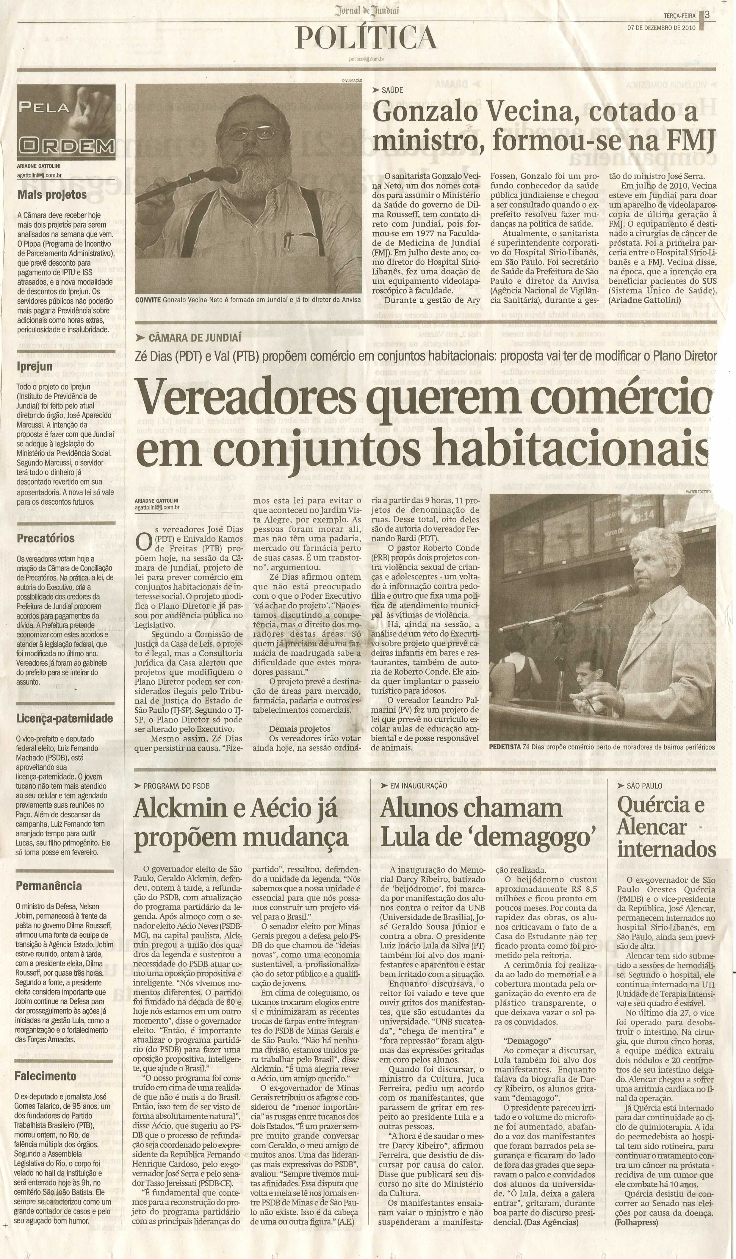 Jornal de Jundiaí - 07/12/2010