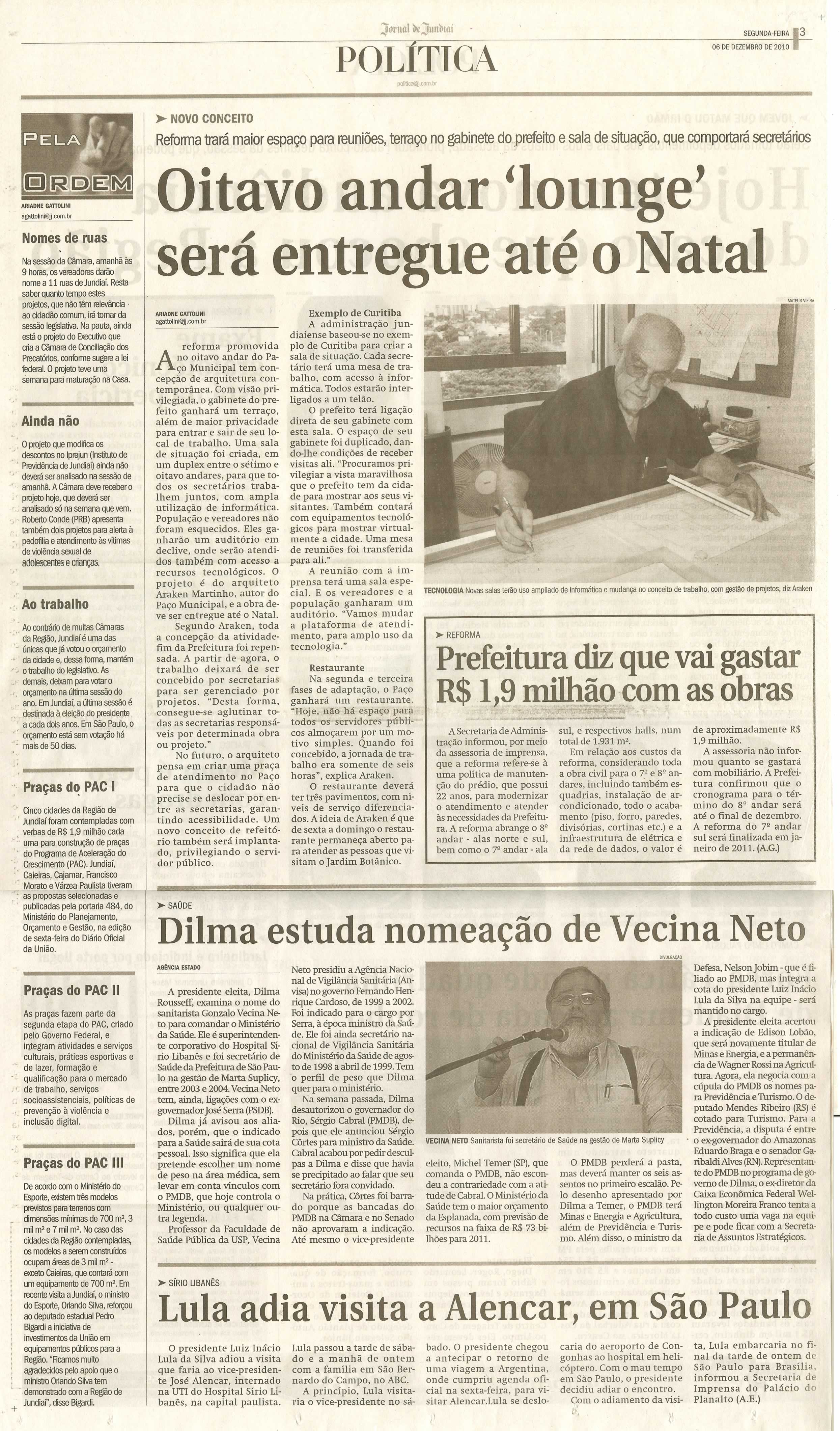 Jornal de Jundiaí - 06/12/2010
