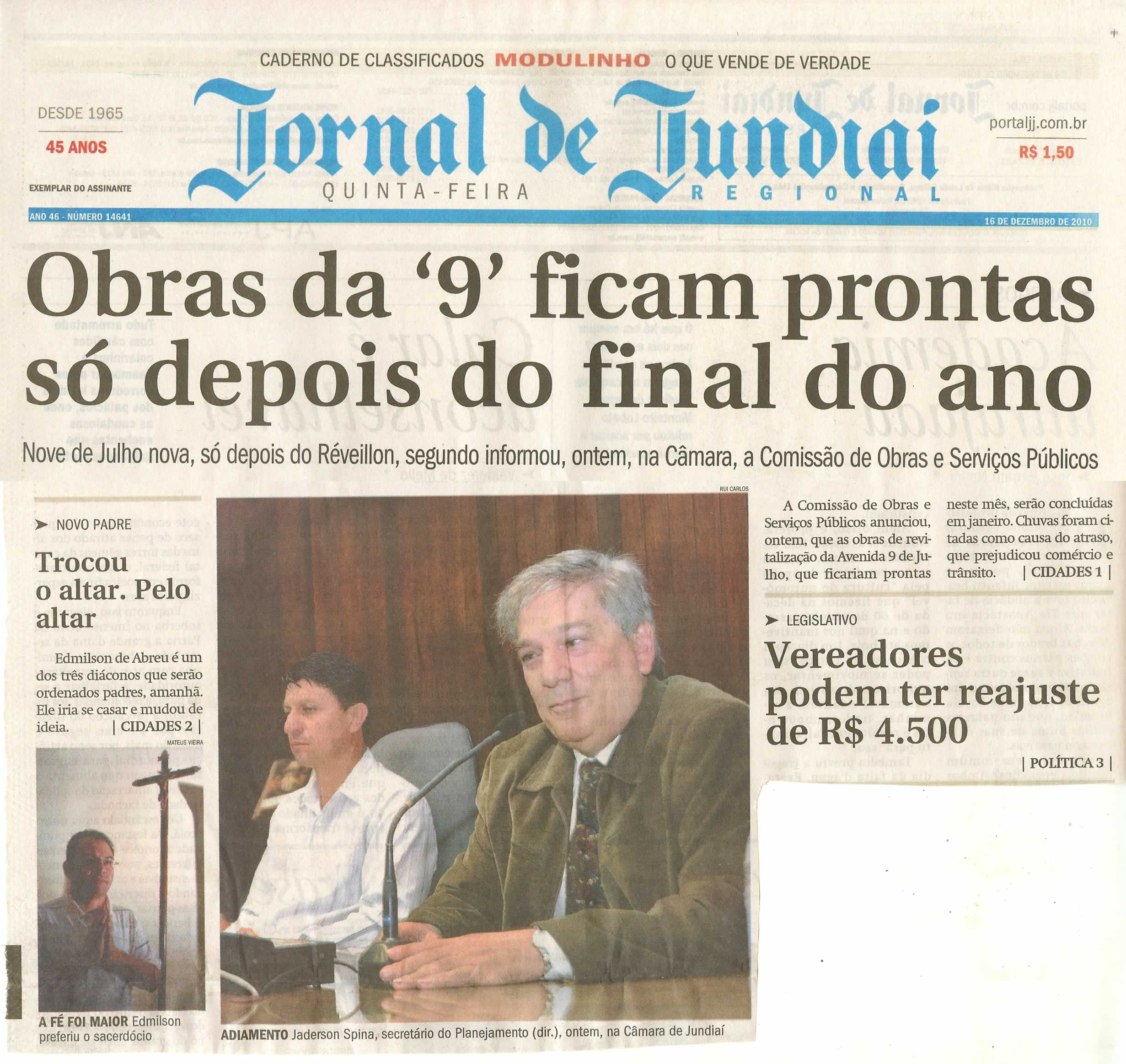 Jornal de Jundiaí - 16/12/2010