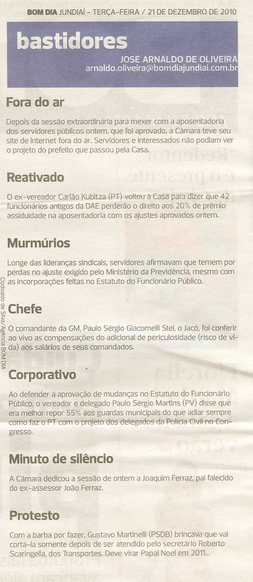 Bom Dia Jundiaí - 21/12/2010