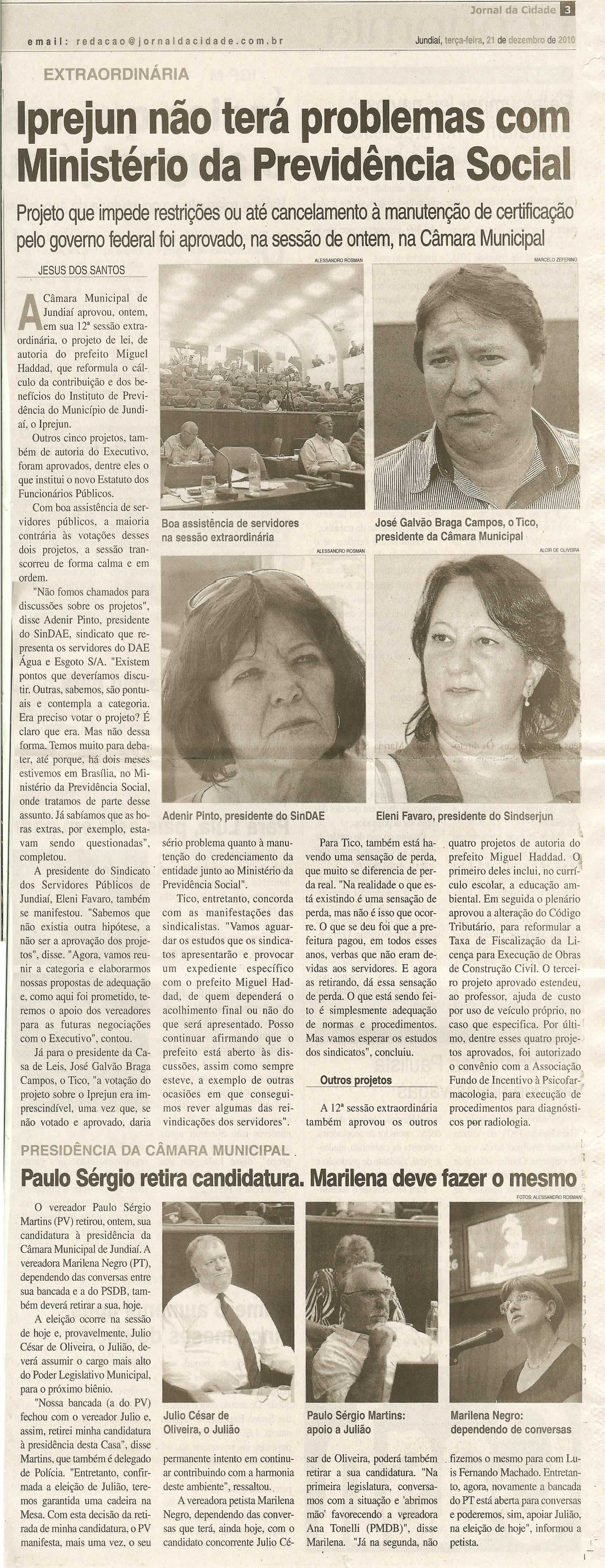 Jornal da Cidade - 21/12/2010