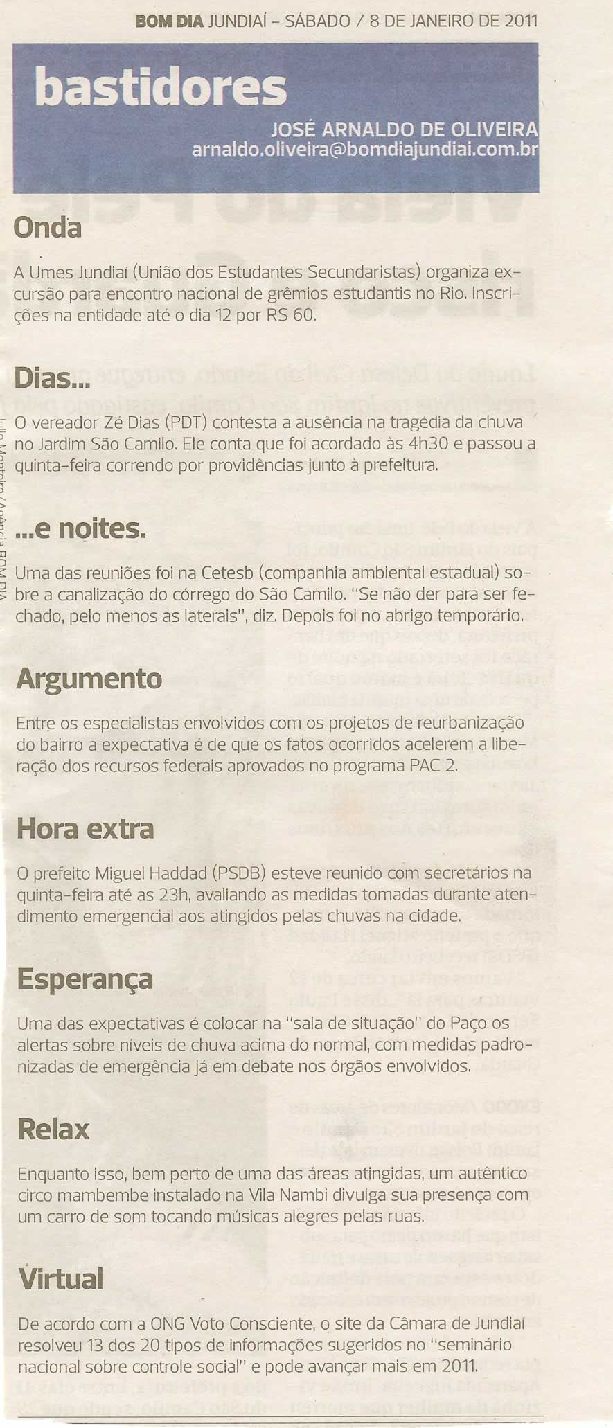 Bom Dia Jundiaí - 08/01/2011