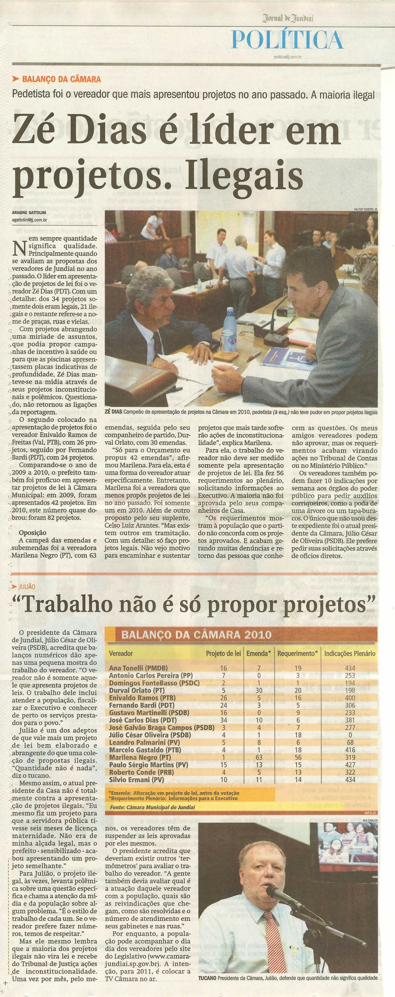 Jornal de Jundiaí - 09/01/2011