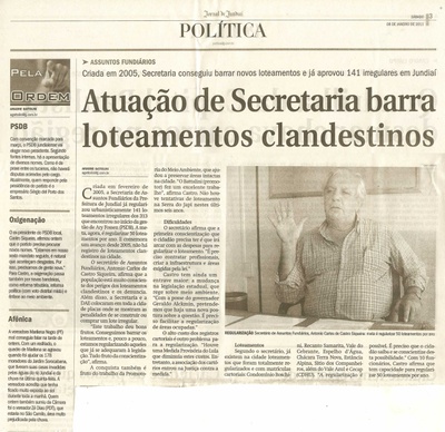 Jornal de Jundiaí - 08/01/2011