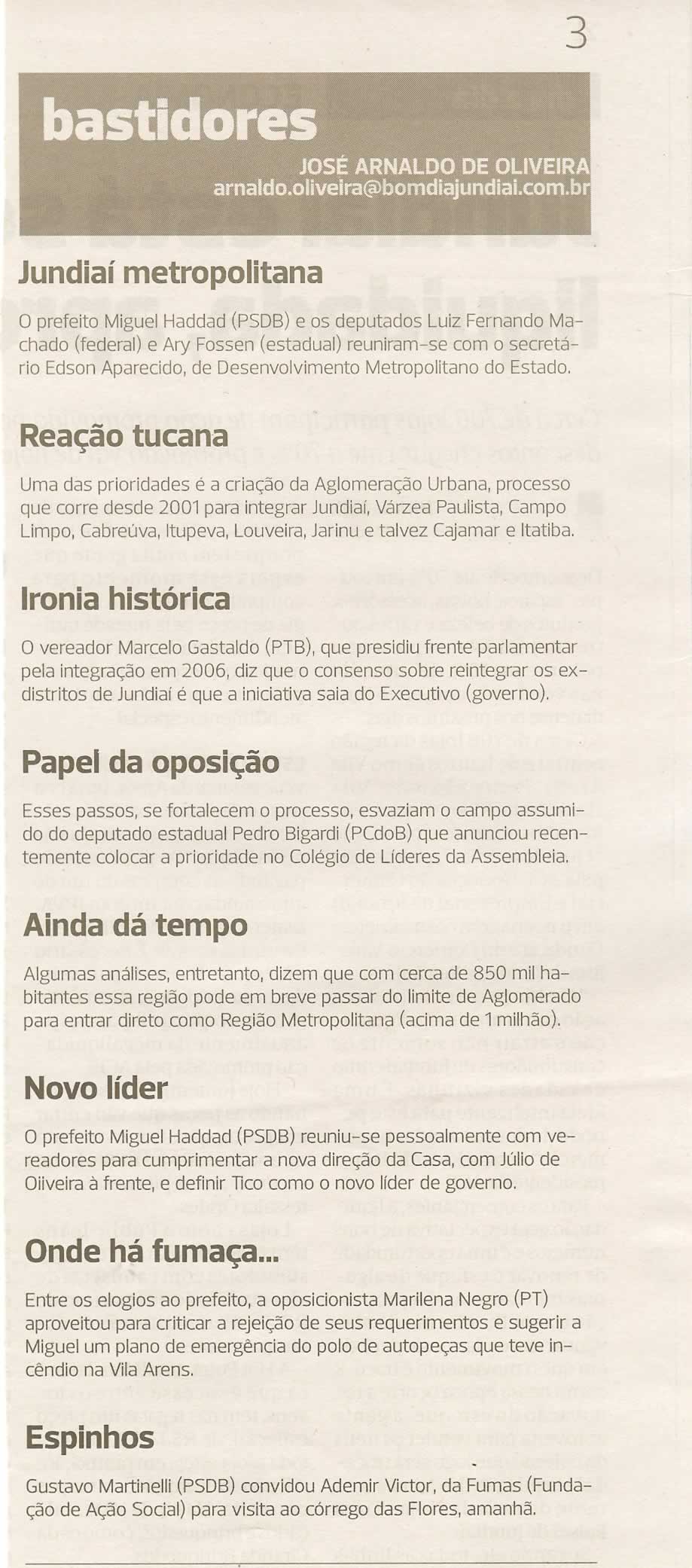 Bom Dia Jundiaí - 09/02/2011