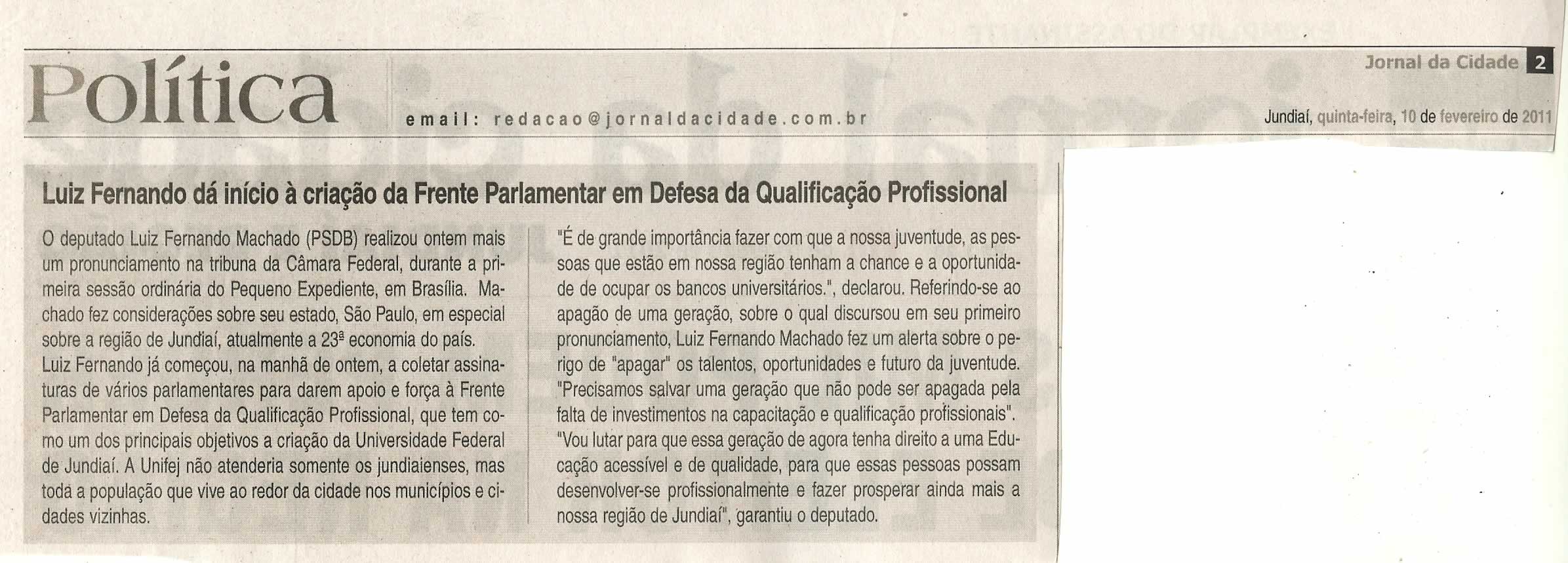 Jornal da Cidade - 10/02/2011