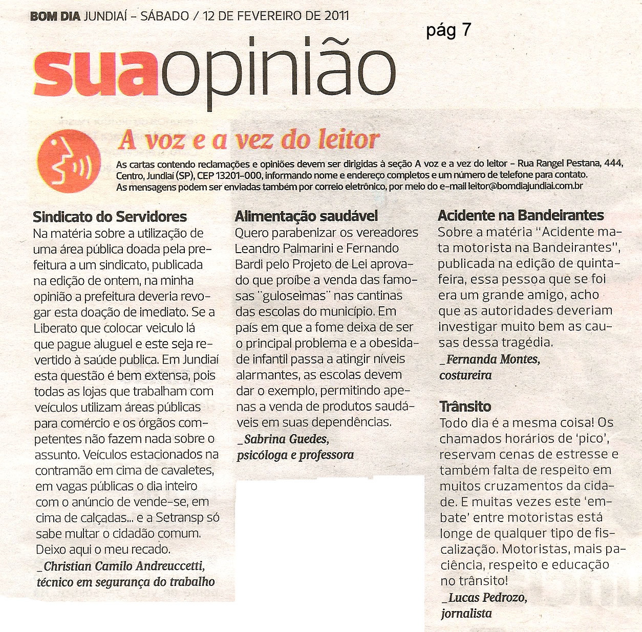 Bom Dia Jundiaí - 12/02/2011