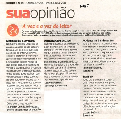 Bom Dia Jundiaí - 12/02/2011