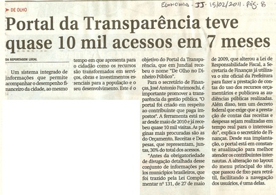 Jornal de Jundiaí - 15/02/2011